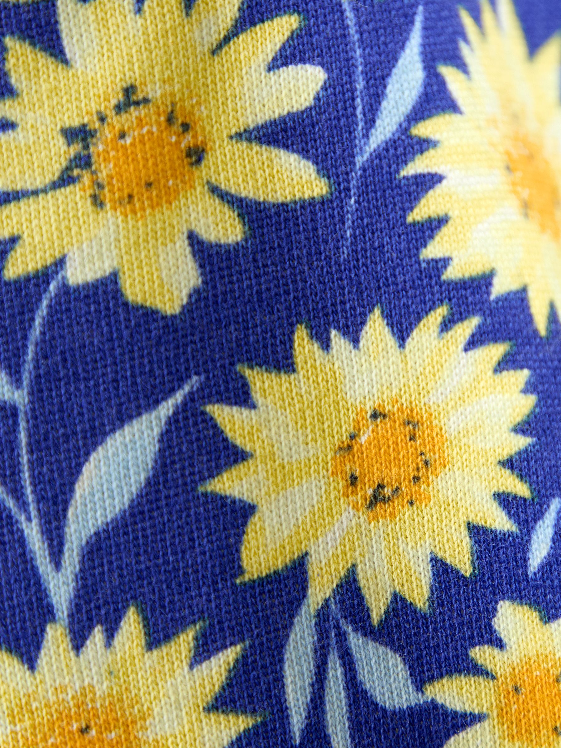 Navy Blue Sunflower Printed Crew Neck Sweatshirt - Image 3 of 3