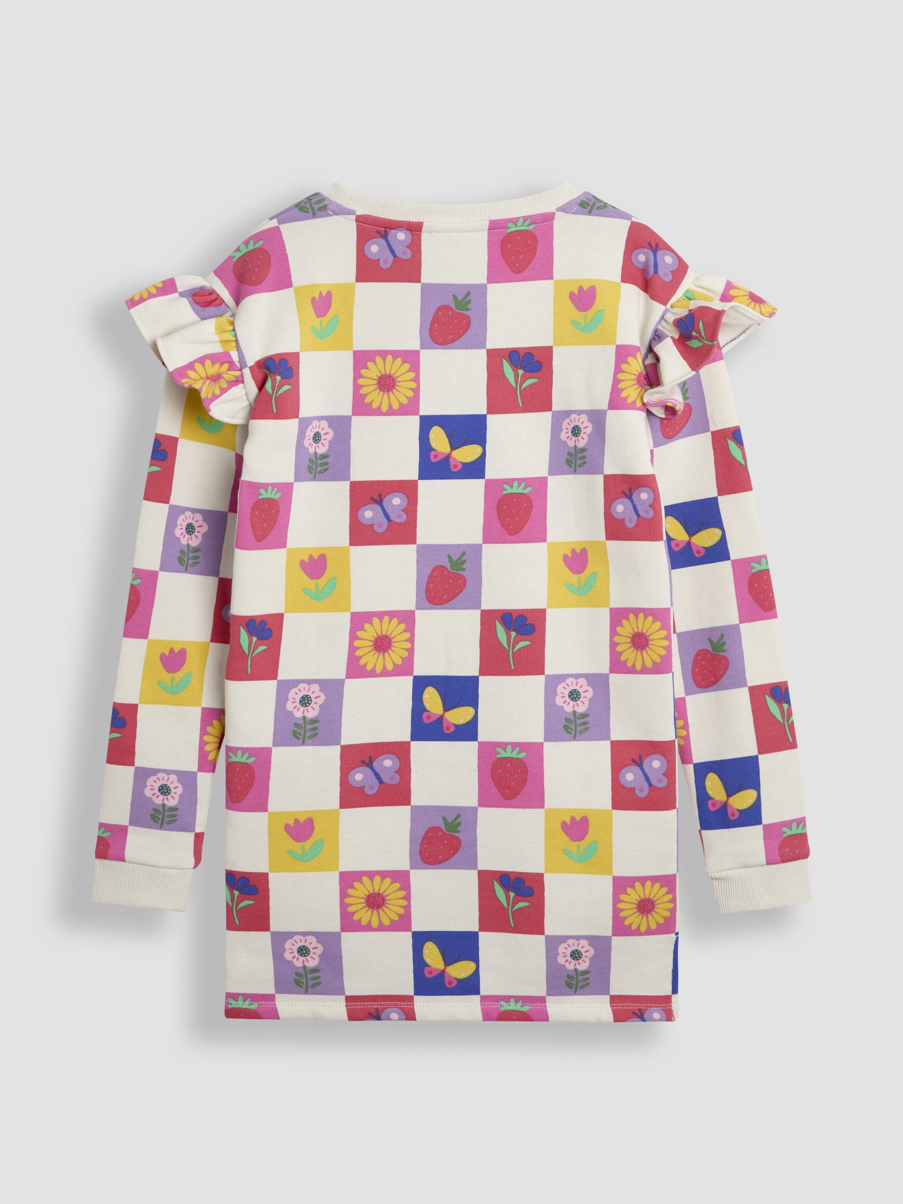 Cream Garden Checkered Sweat Dress - Image 2 of 3