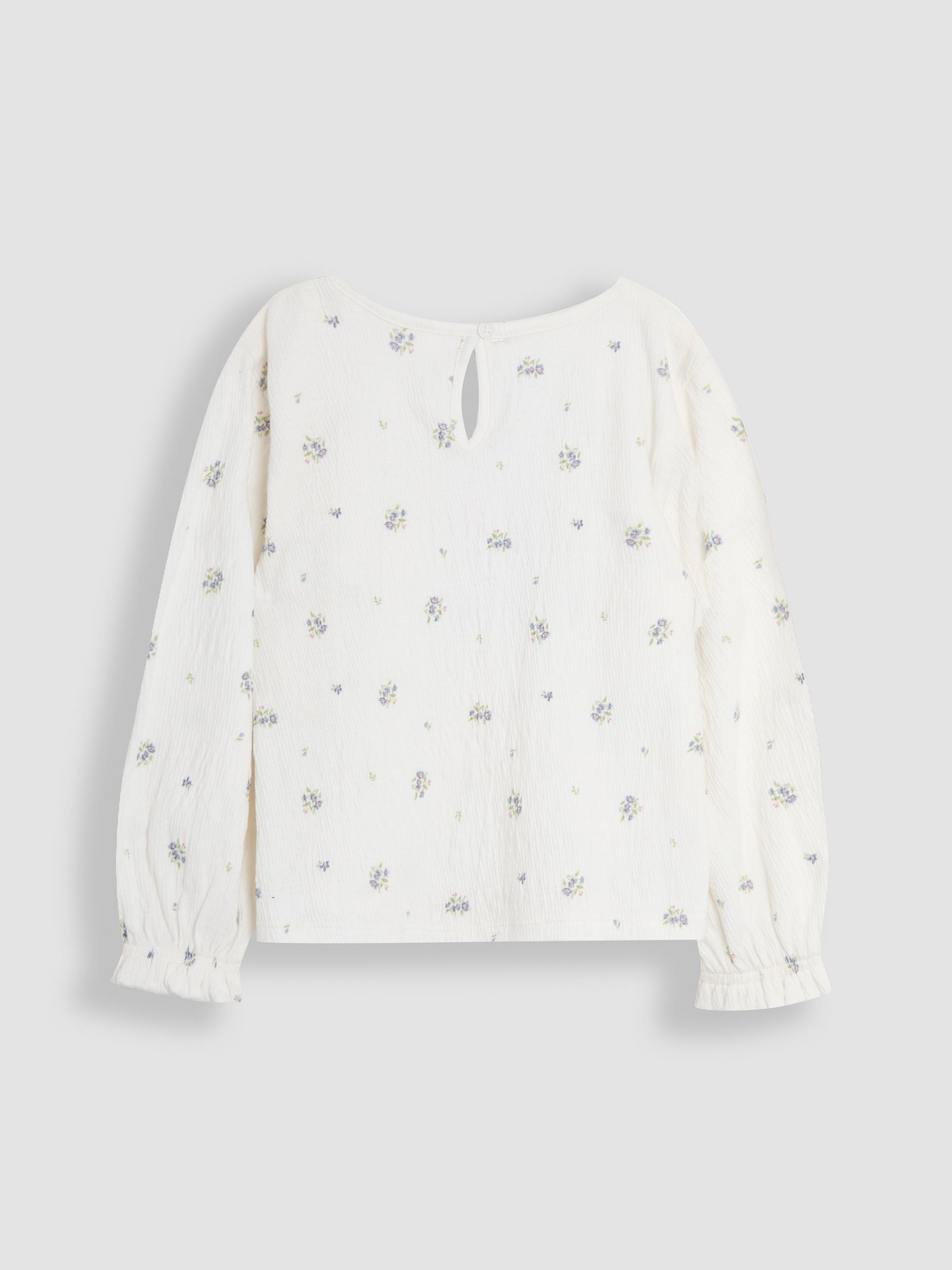 Cream Floral Frill Cuff Top - Image 2 of 3