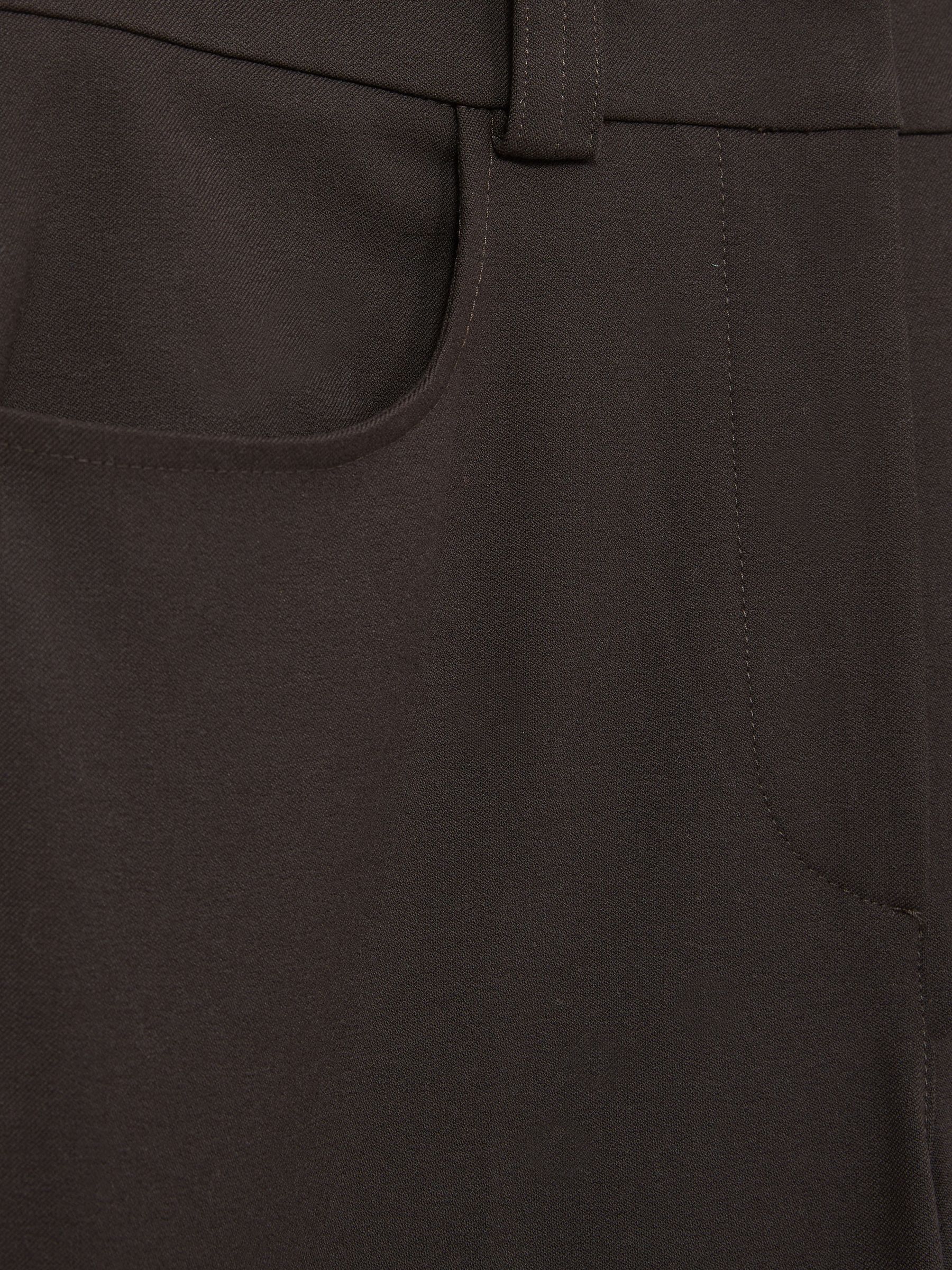 Twill Culotte Trousers in Chocolate Brown - Image 6 of 6
