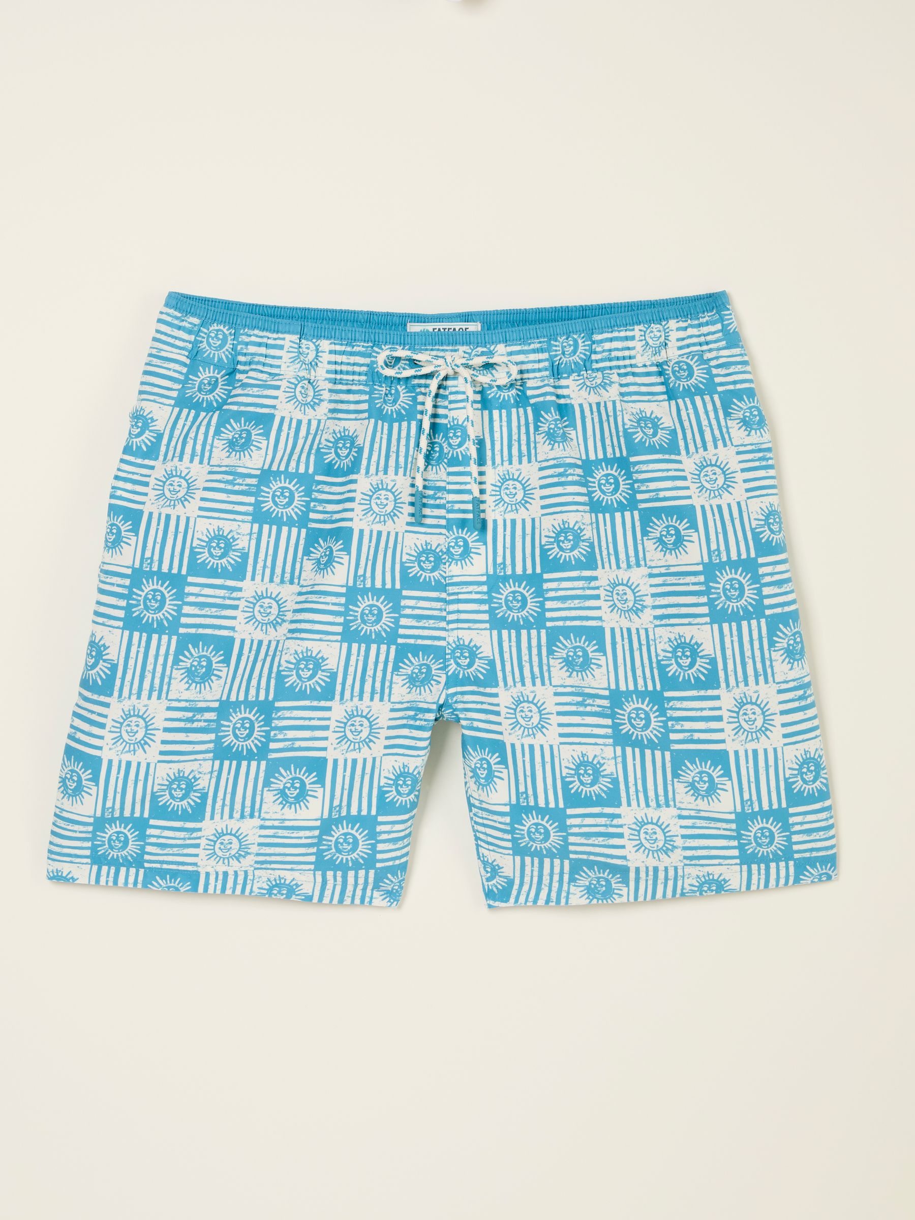 Trevose Blue Tile Print Swim Shorts - Image 5 of 5