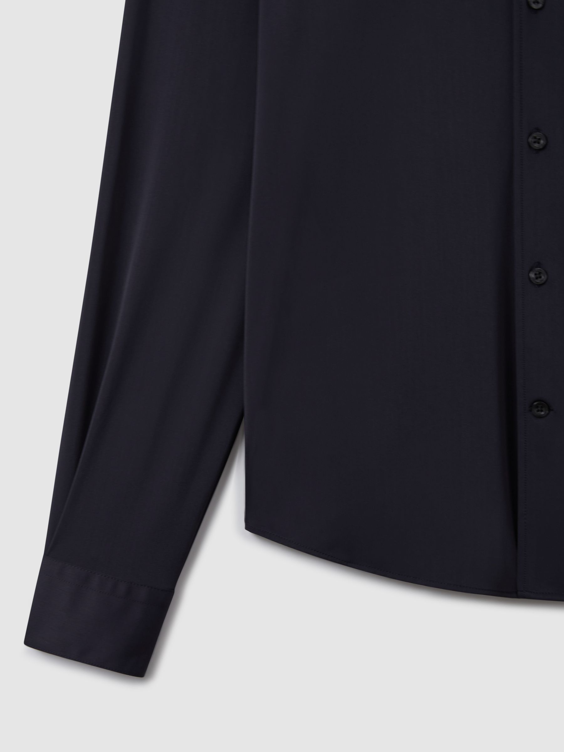Long-Sleeve Travel Shirt in Navy - Image 7 of 7