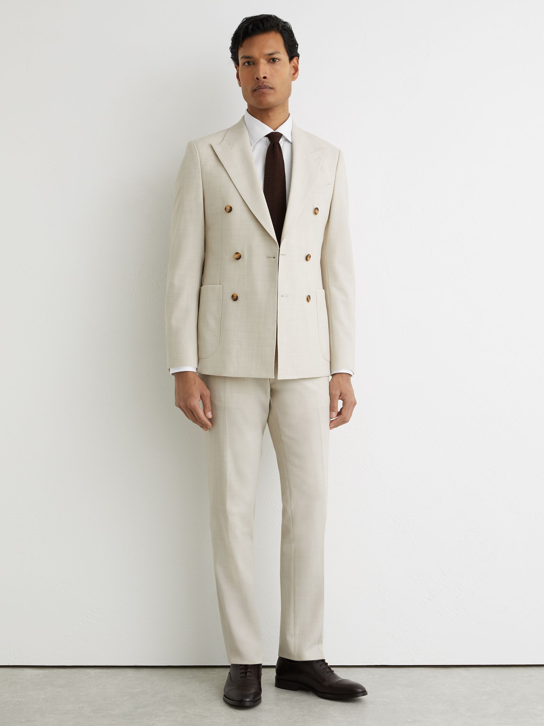 Regular Fit Cotton-Blend Stretch Shirt in White - image 3