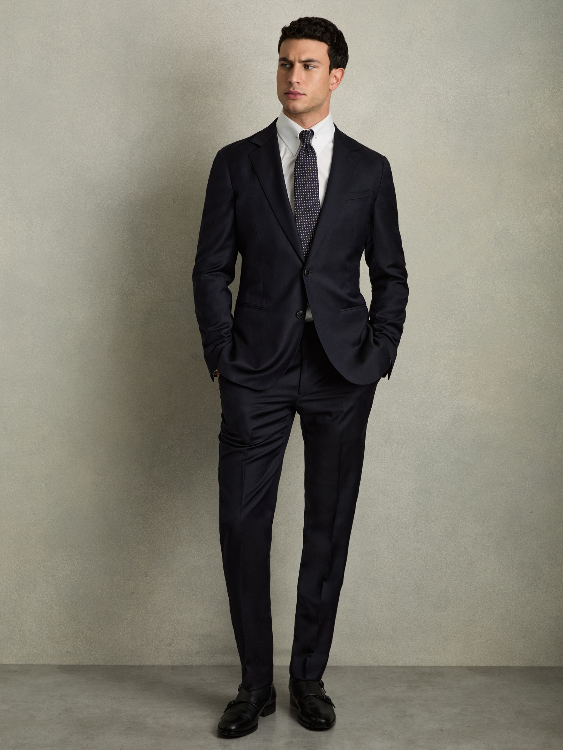 Regular-Fit Cotton Pin-Collar Shirt in White - Image 3 of 7