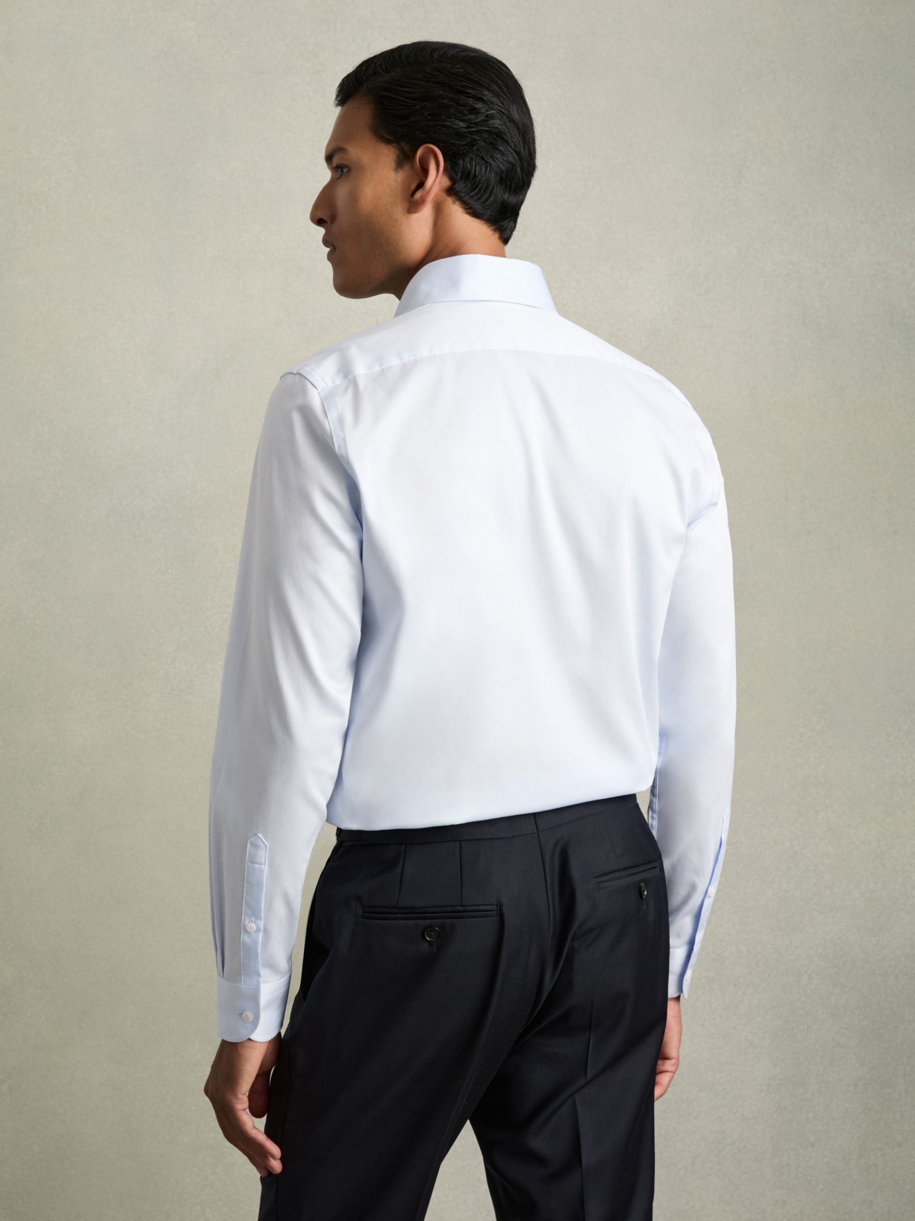 Regular-Fit Cotton Button-Down Shirt in Soft Blue - Image 5 of 6
