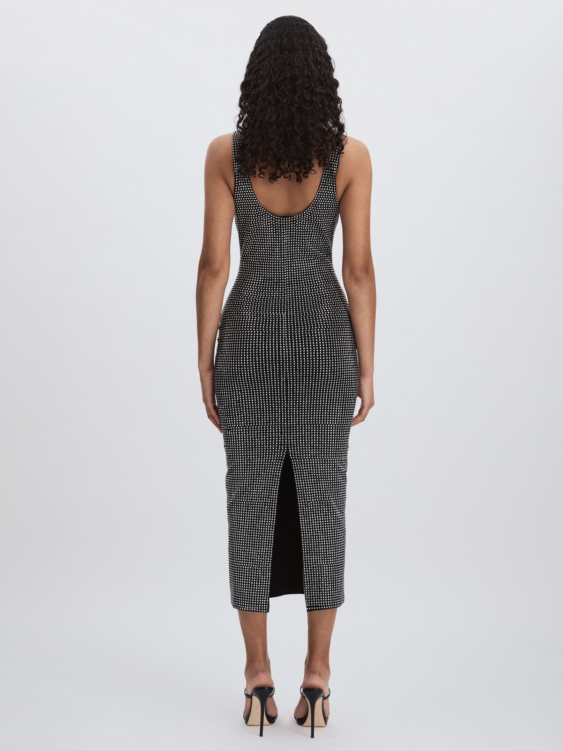 Good American Crystal Bodycon Dress in Black - Image 4 of 5