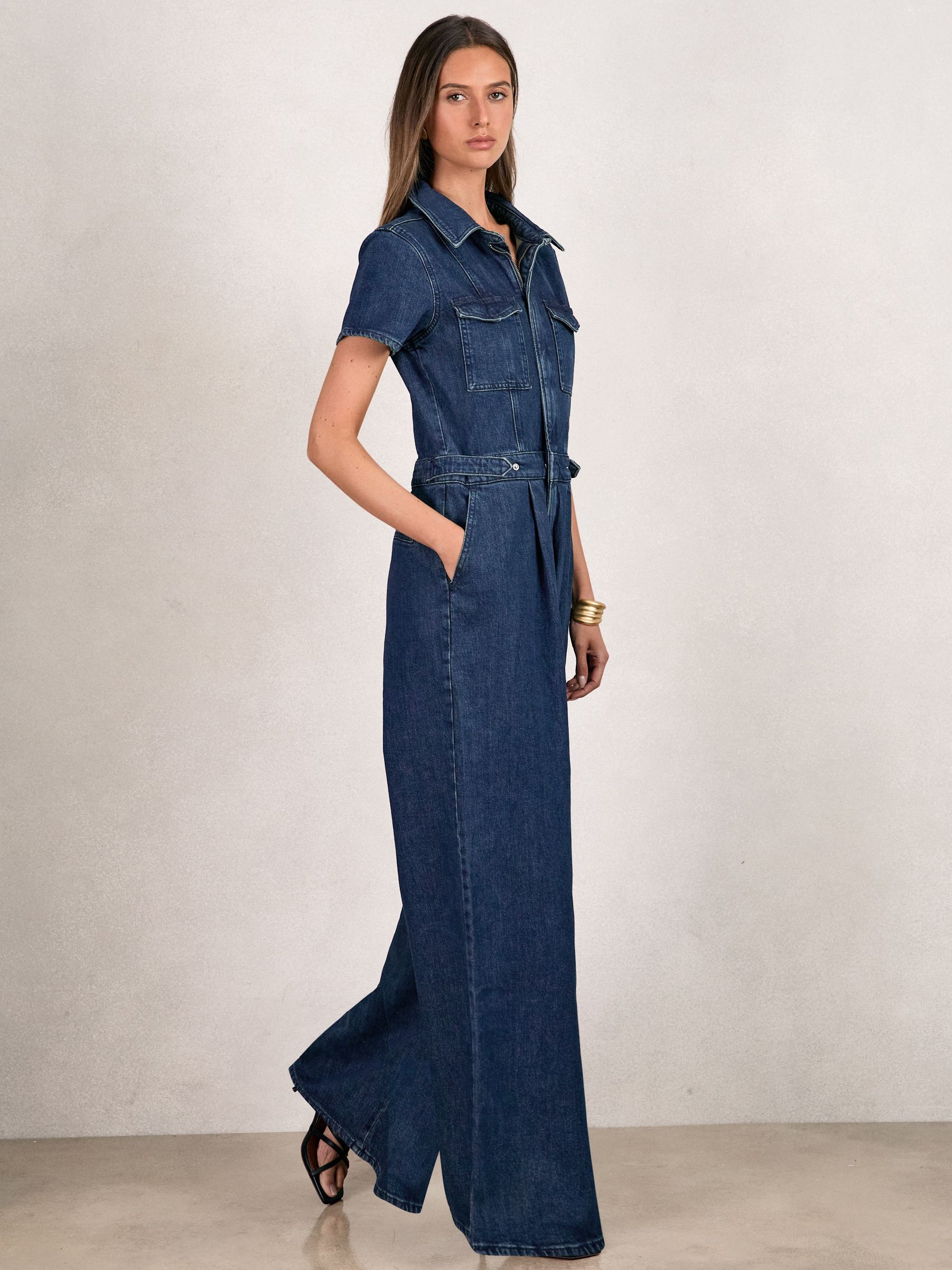 【海外限定】REISSワンピース☆Blue Mieke Satin Floral Drape M Buy Reiss Blue Mieke Satin Floral Drape Midi Dress from Next USA