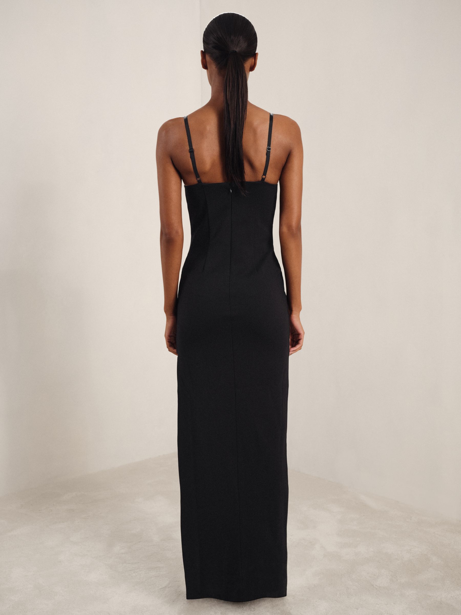 Crystal Trim Maxi Dress in Black - Image 4 of 5