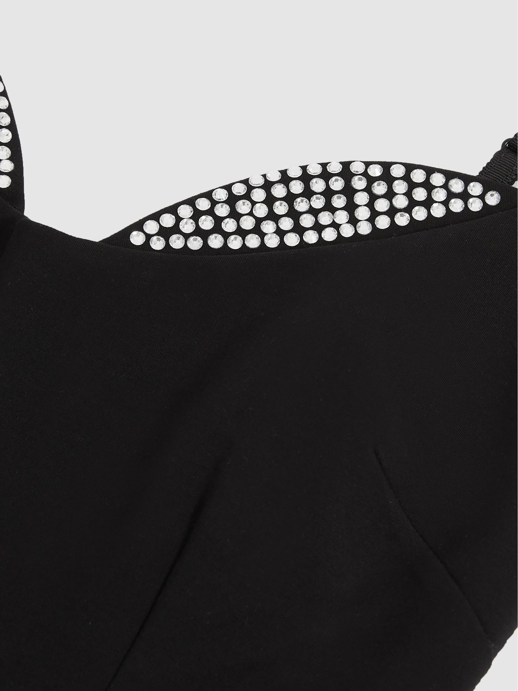 Crystal Trim Maxi Dress in Black - Image 5 of 5