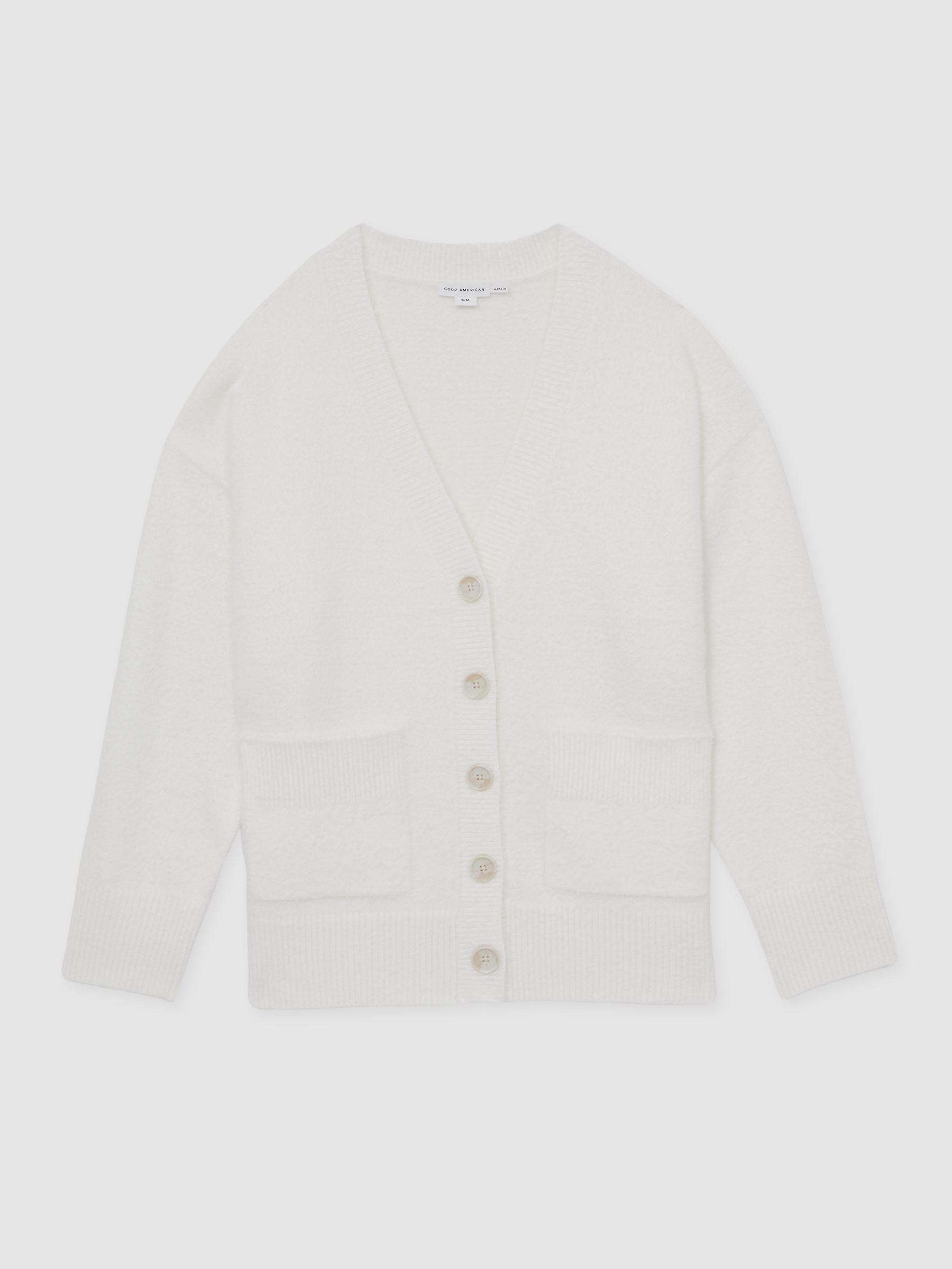 Oversized Plush Cardigan in White - Image 2 of 6