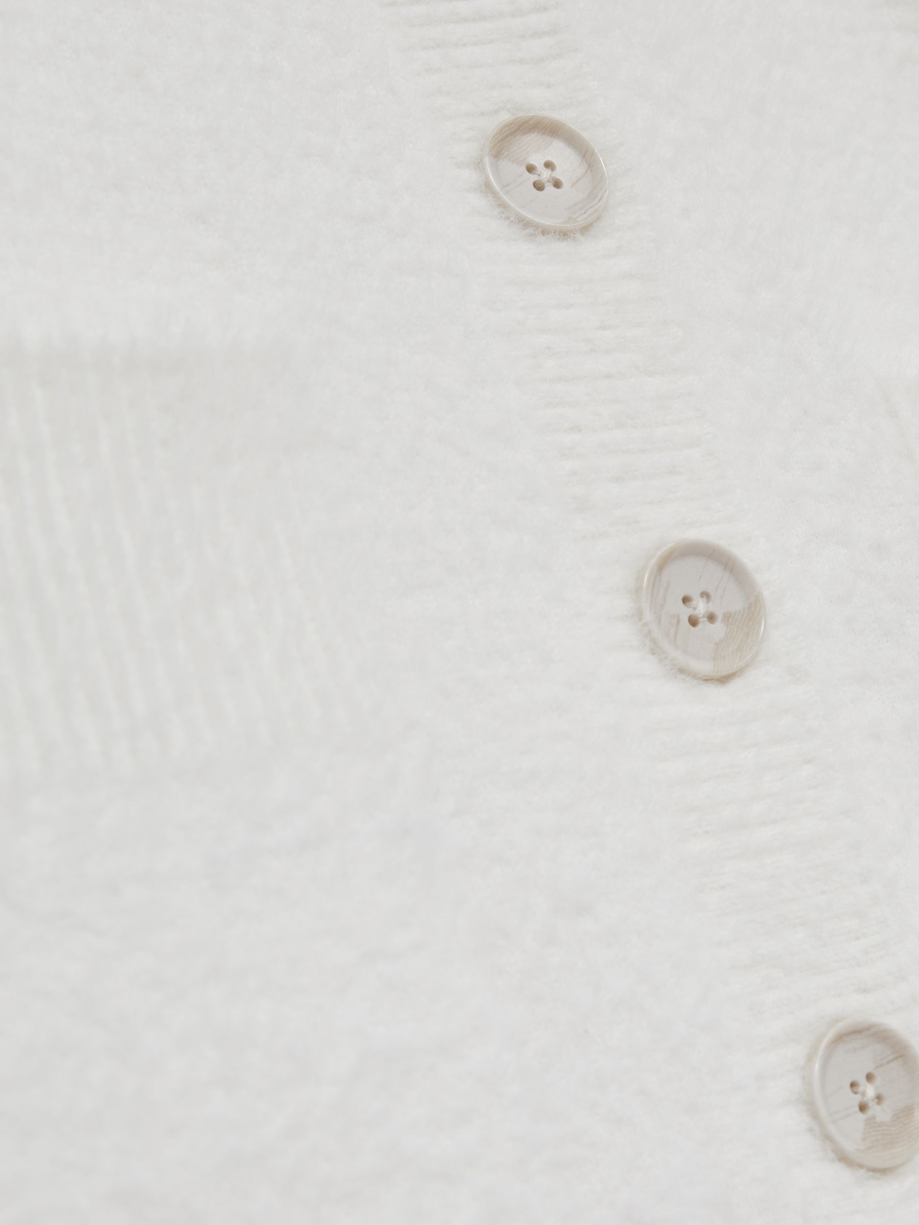 Oversized Plush Cardigan in White - Image 6 of 6