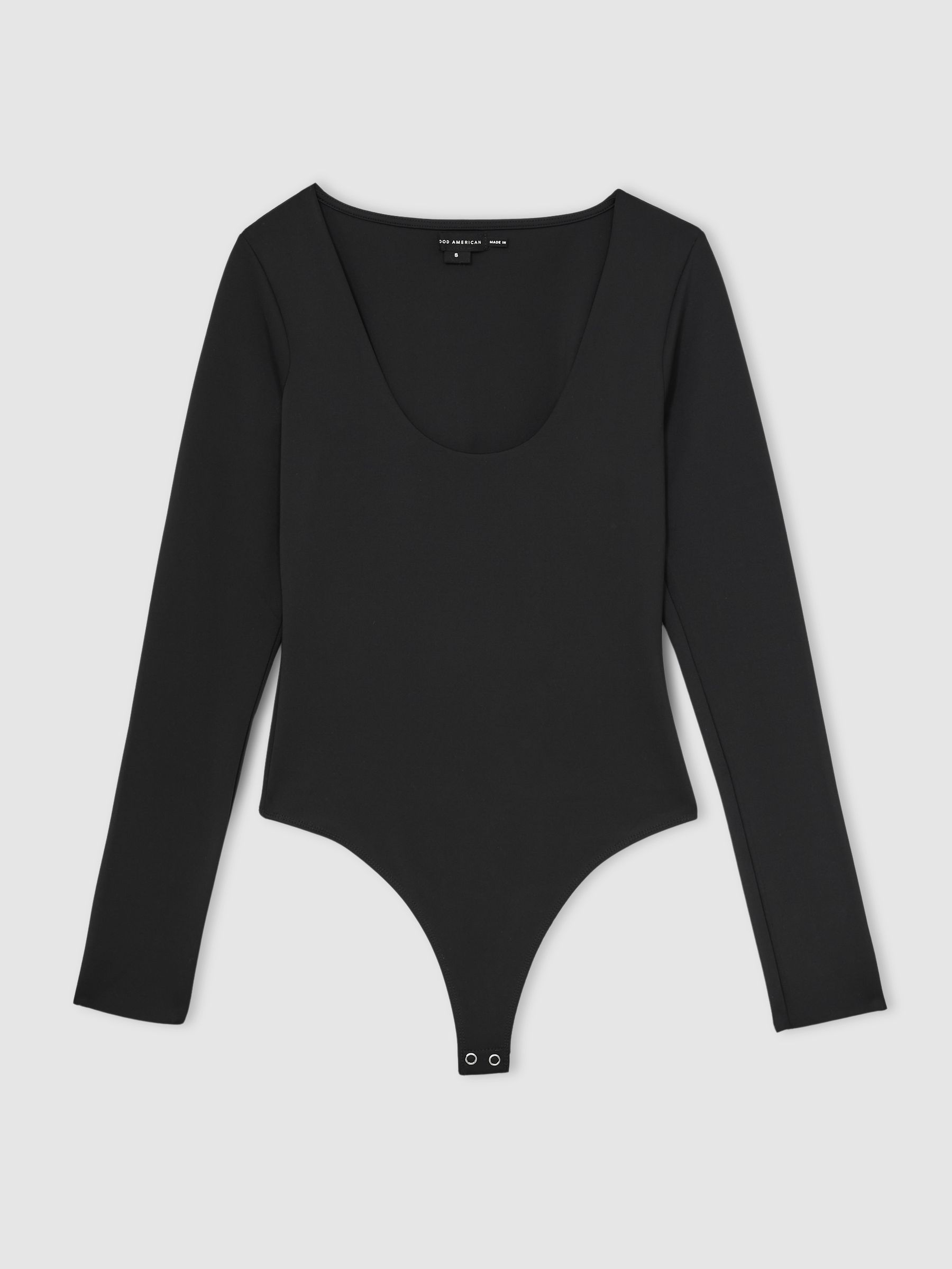 Scuba Scoop-Neck Bodysuit in Black - Image 2 of 5