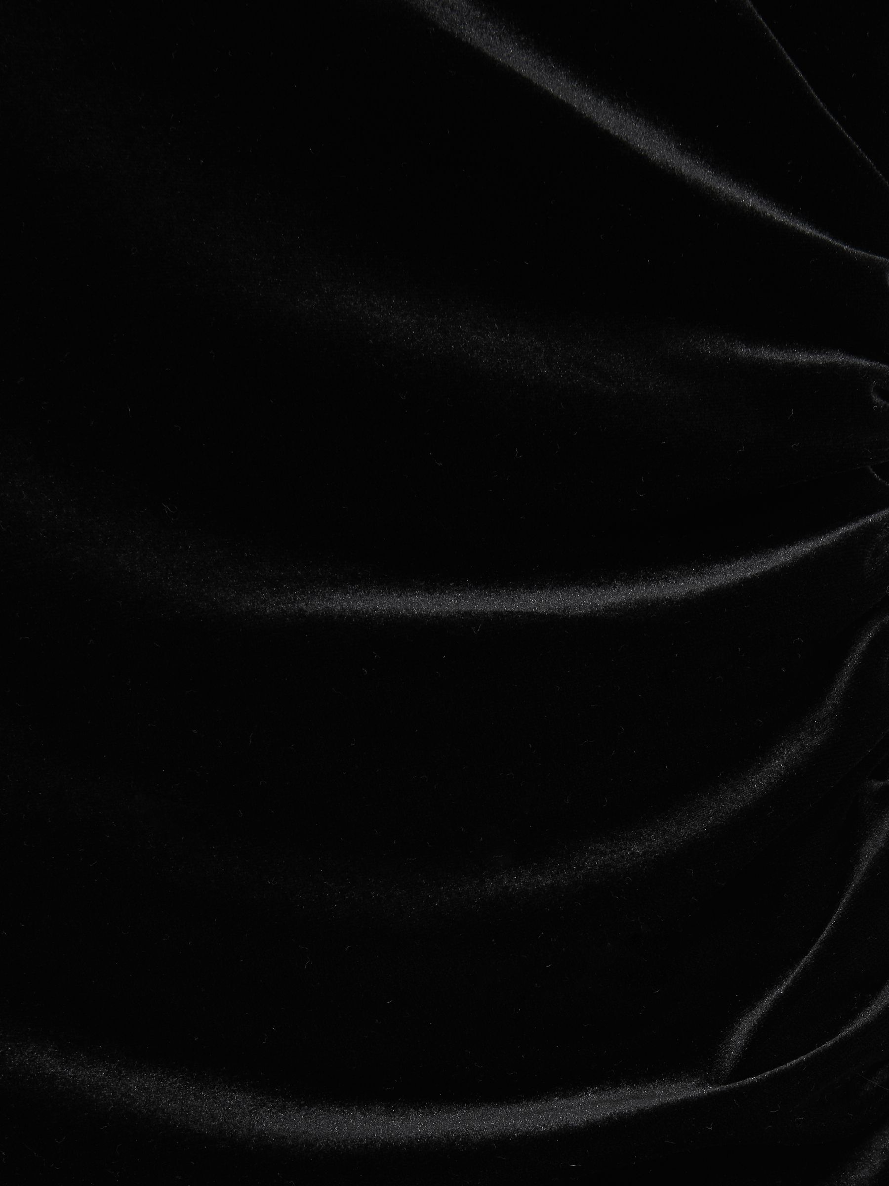 Velvet Ruched Mini Dress in Black - Image 5 of 5