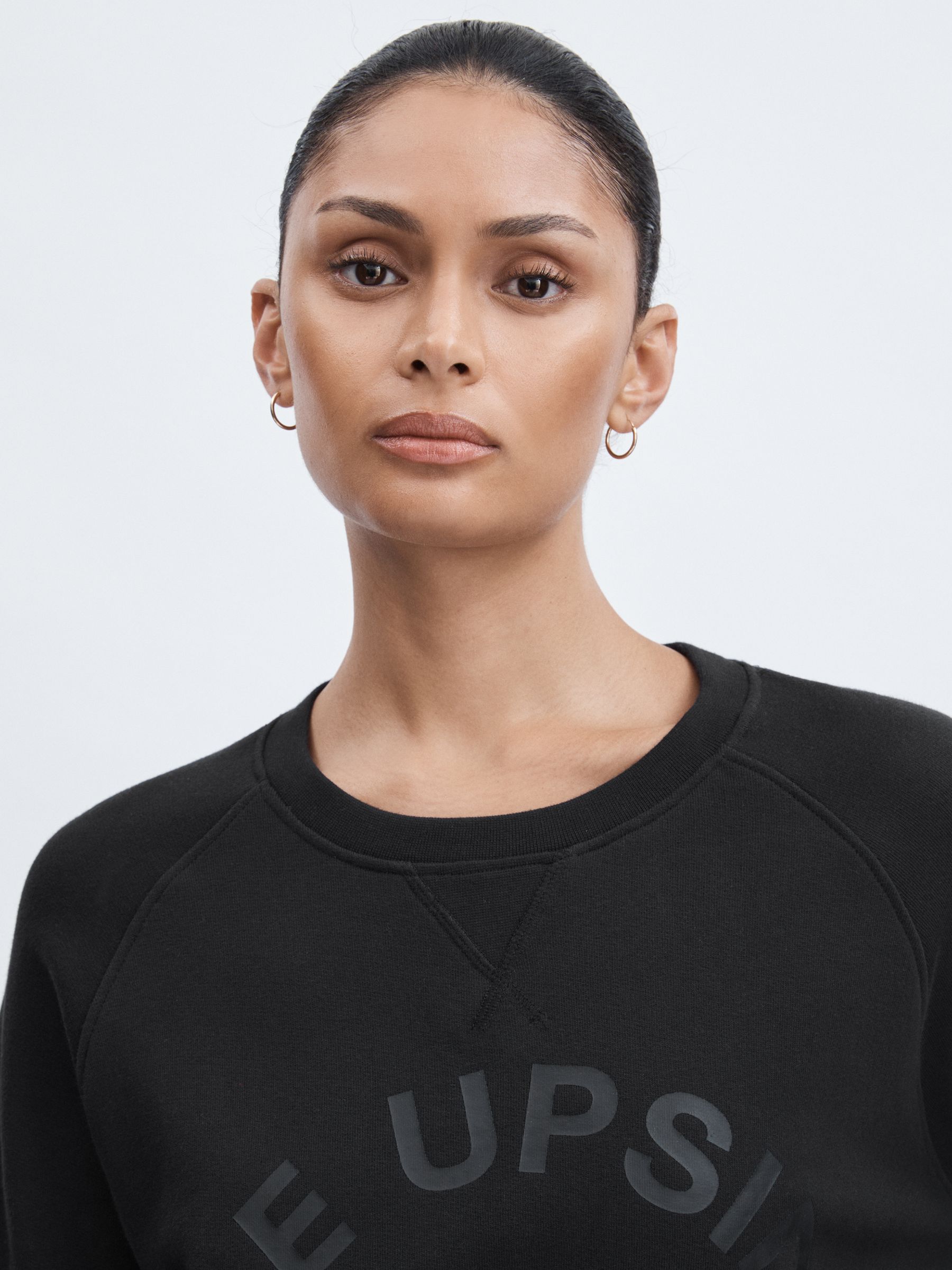 The Upside Organic-Cotton Logo Sweatshirt in Black - Image 4 of 6