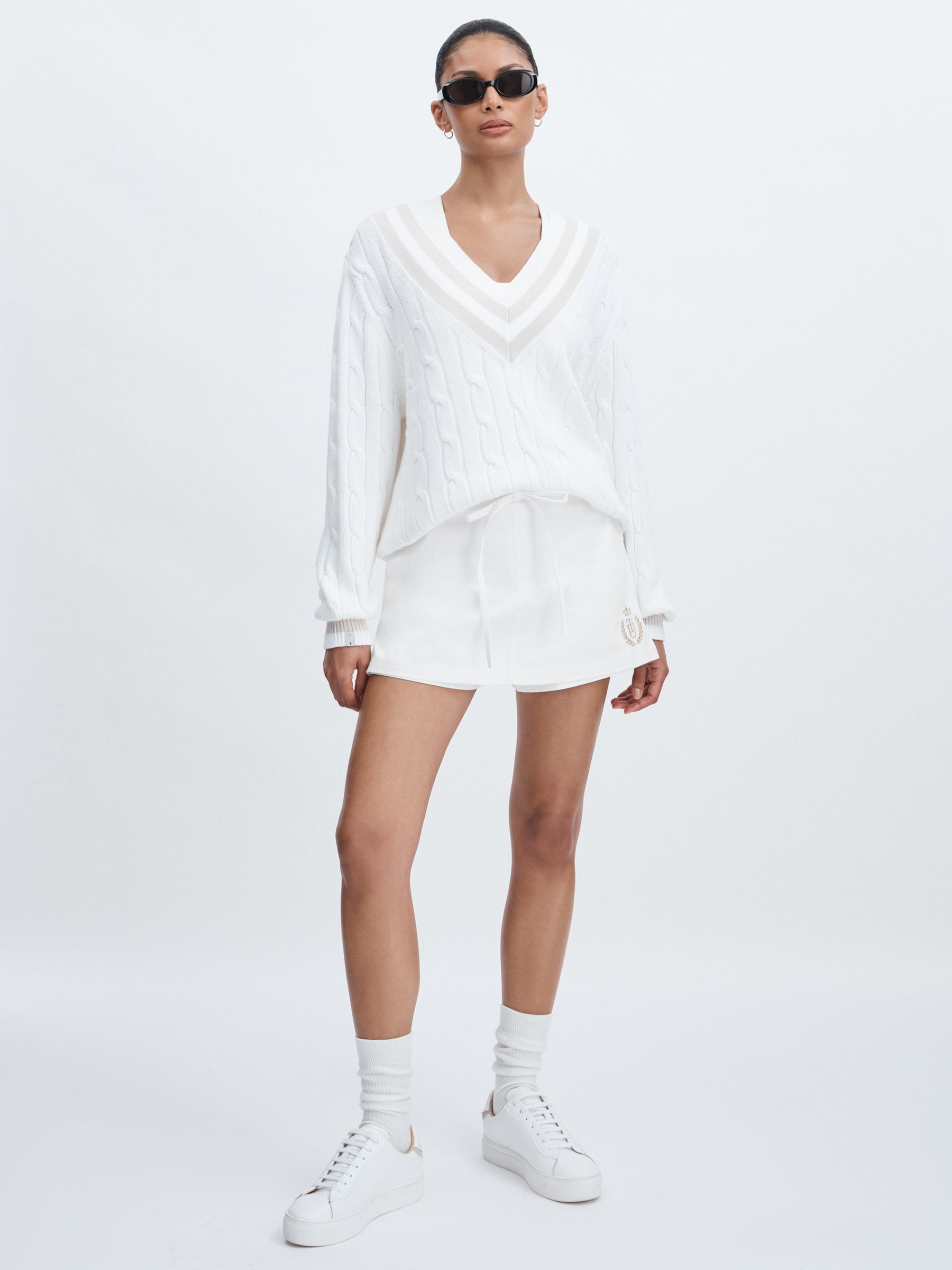 Twill Skort in White - Image 6 of 7