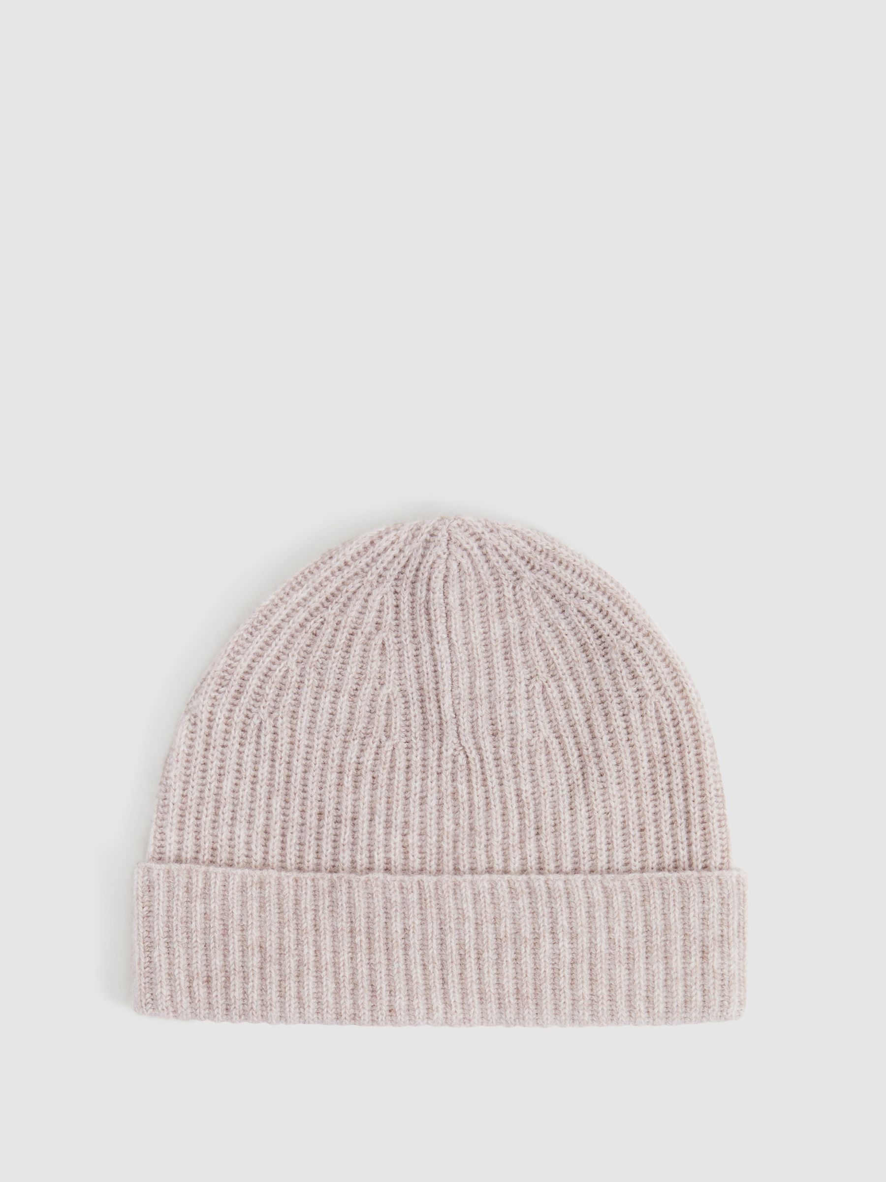 Atelier Ribbed-Cashmere Beanie in Oatmeal Melange - Image 1 of 4