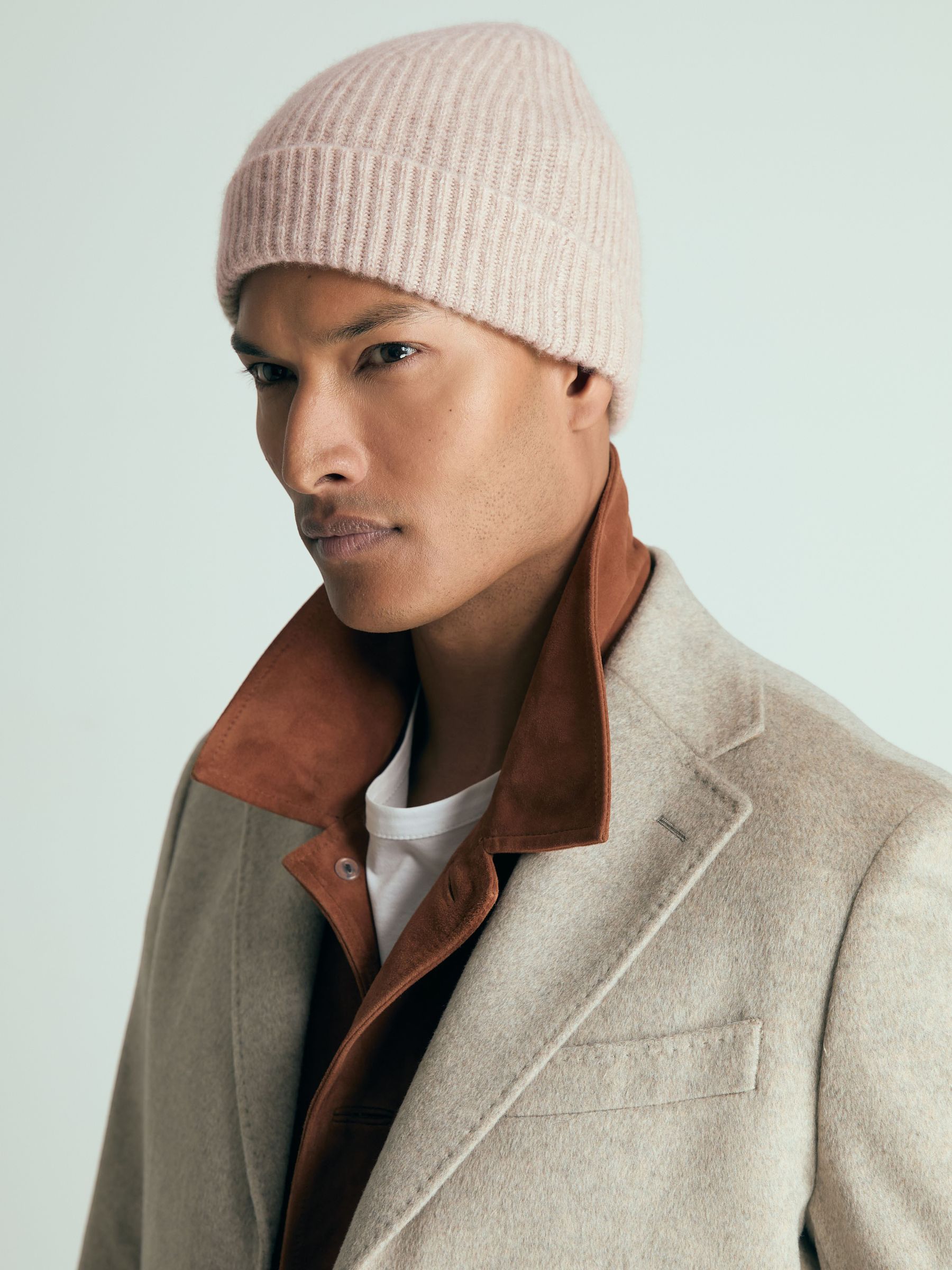 Atelier Ribbed-Cashmere Beanie in Oatmeal Melange - Image 2 of 4