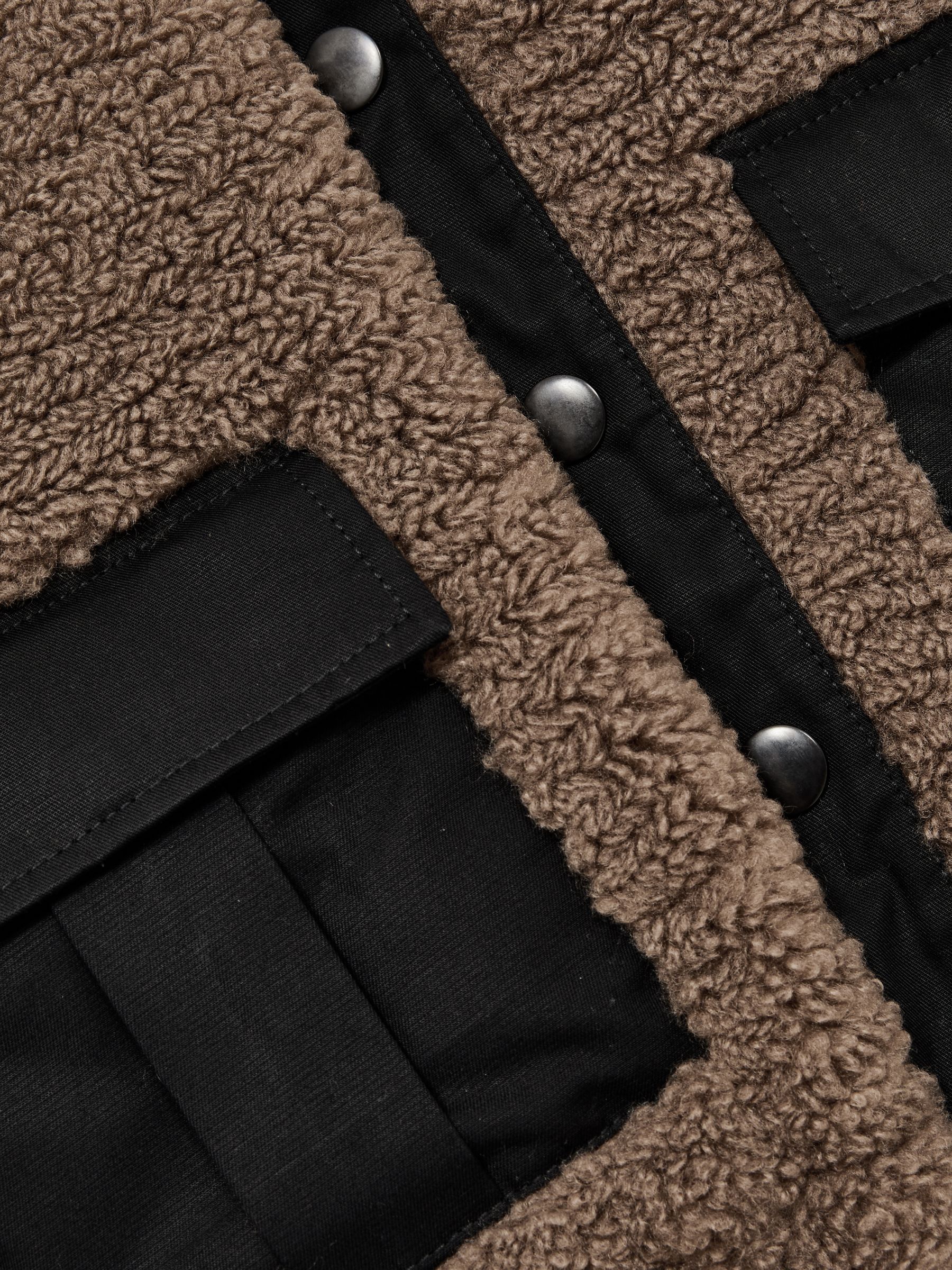 Paige Faux-Shearling Press Stud Jacket in Cocoa - Image 6 of 6