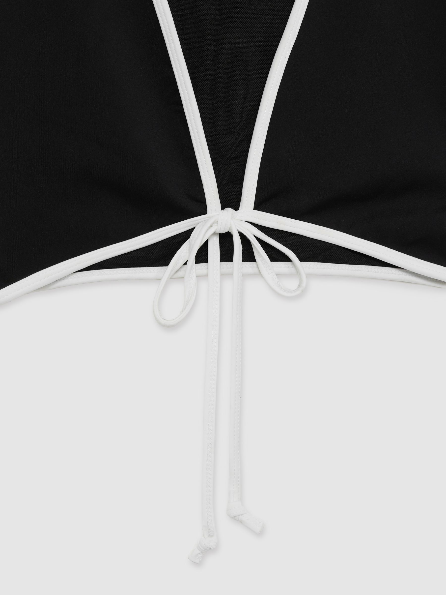 Tie-Front Swim T-Shirt in Black - Image 5 of 5