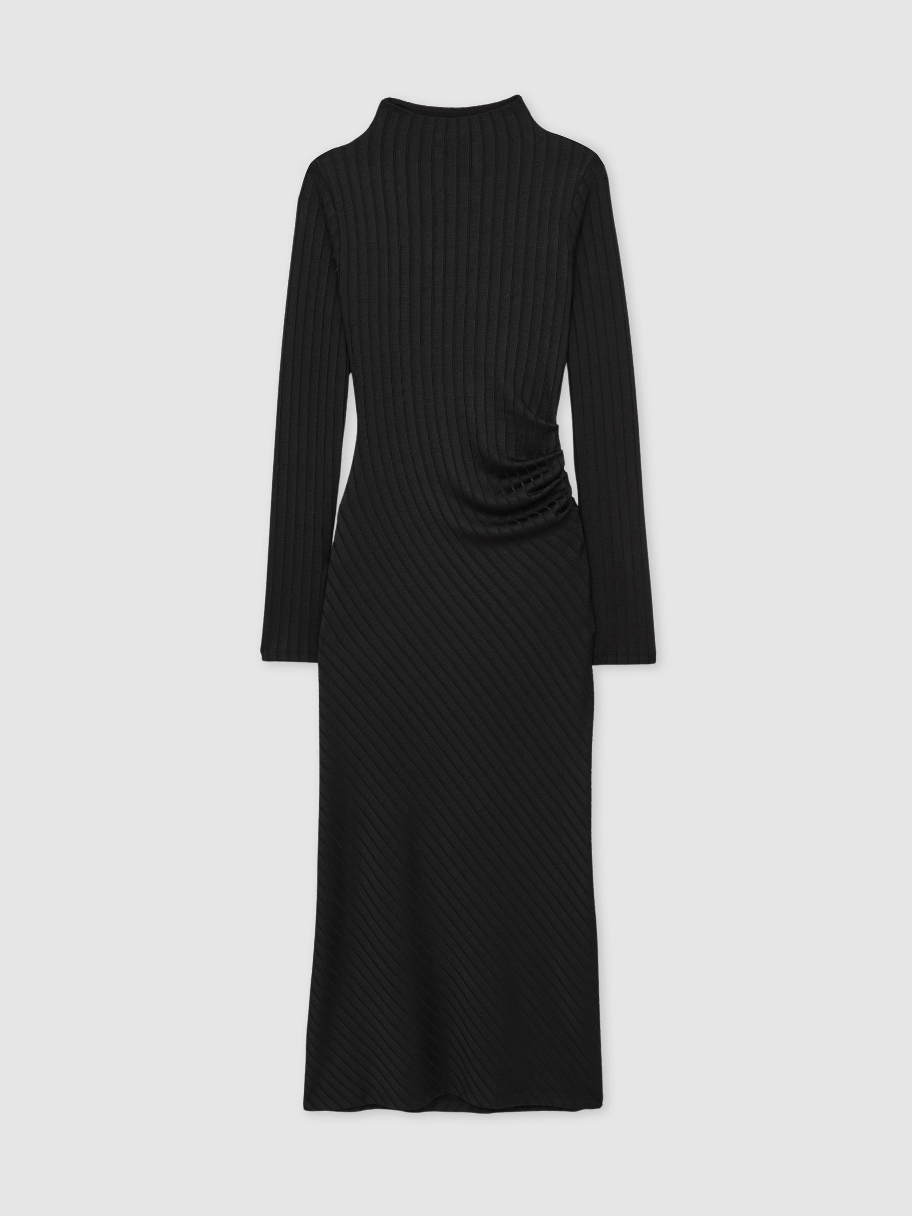 Good American Rib-Knit Midi Dress in Black - Image 2 of 6
