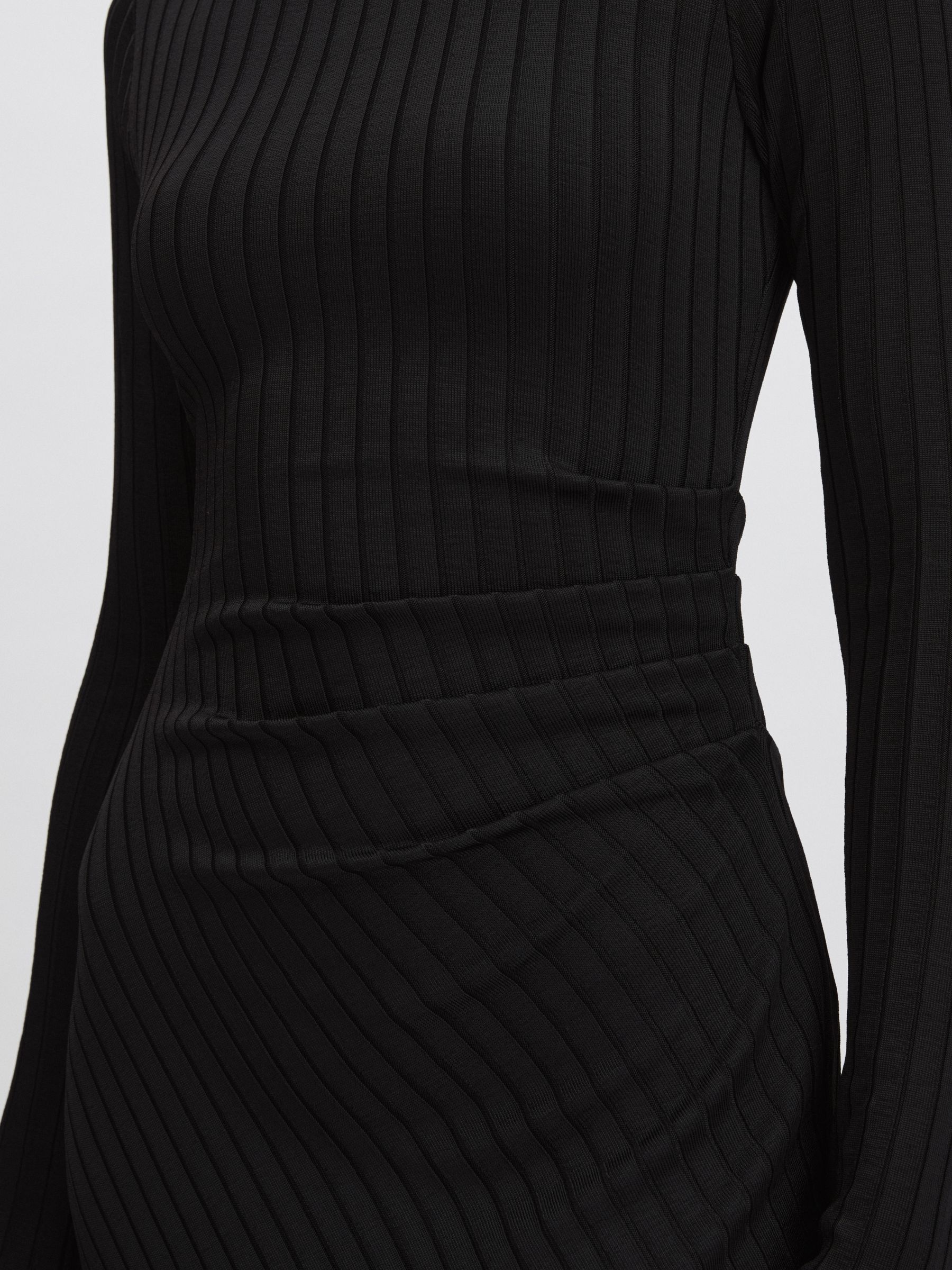 Good American Rib-Knit Midi Dress in Black - image 4