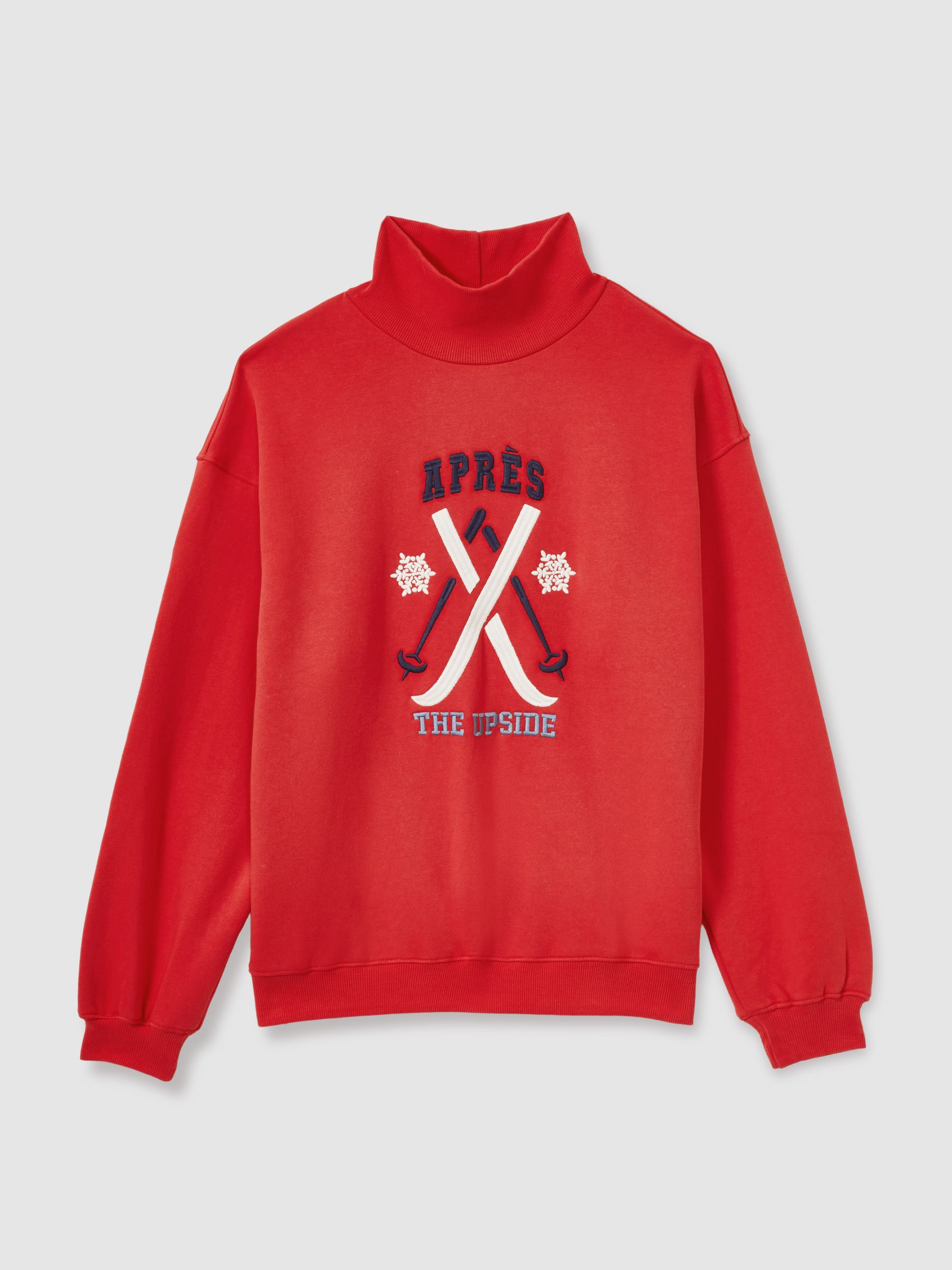 The Upside Organic-Cotton Après-Ski Sweatshirt in Red - Image 2 of 6