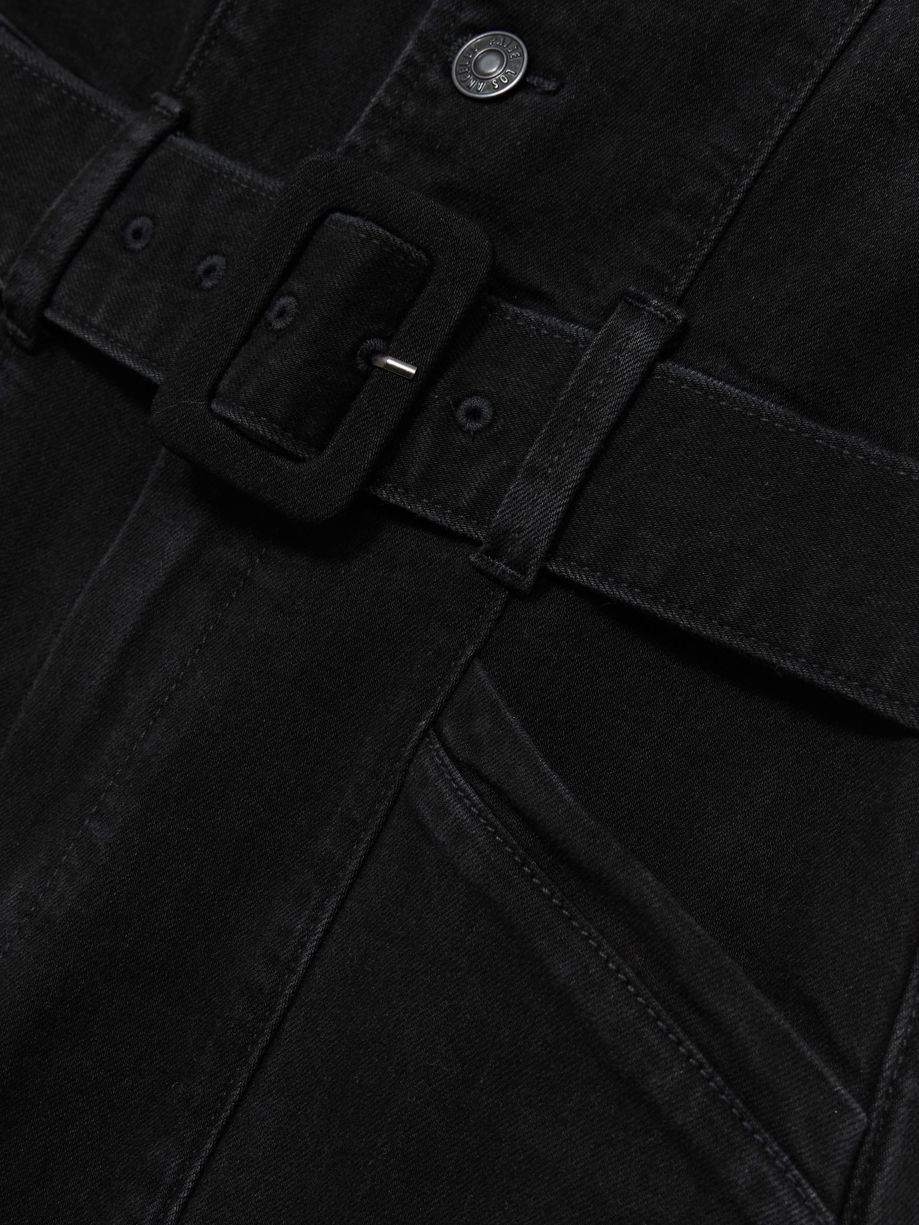 Paige Sleeveless Denim Jumpsuit in Washed Black - Image 7 of 7