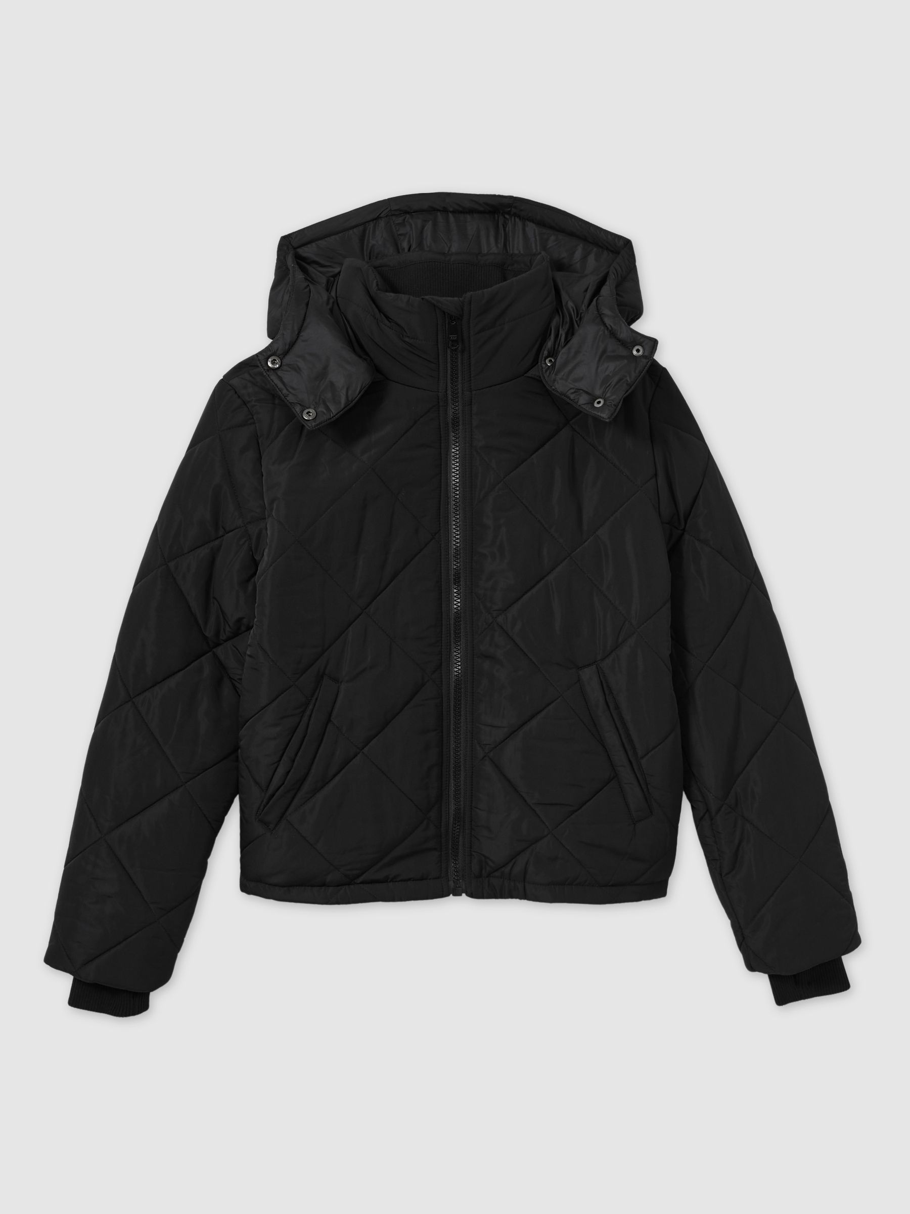 The Upside Hooded Puffer Coat in Black - Image 2 of 6