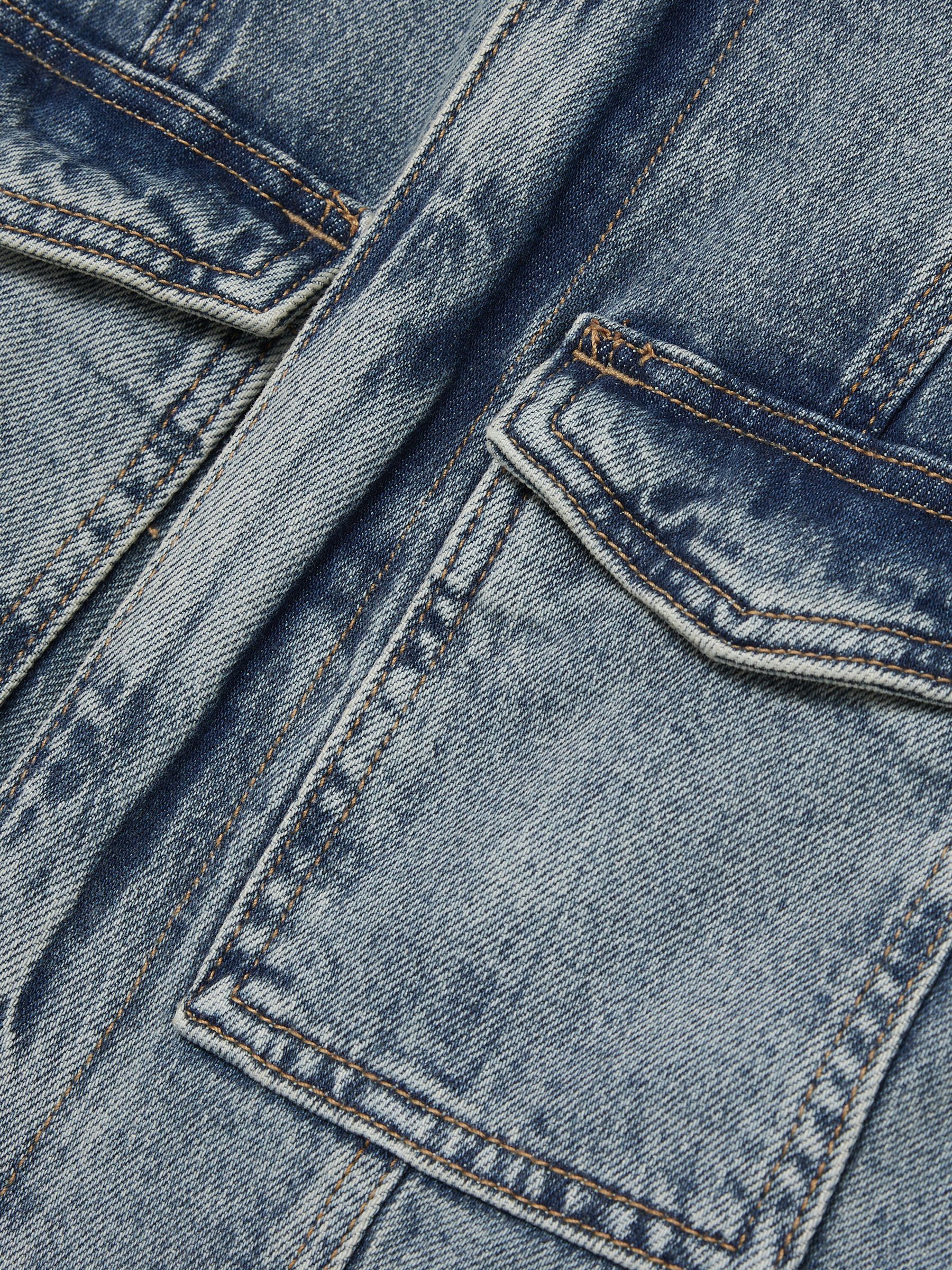 Denim Cargo Jumpsuit in Indigo - Image 6 of 6