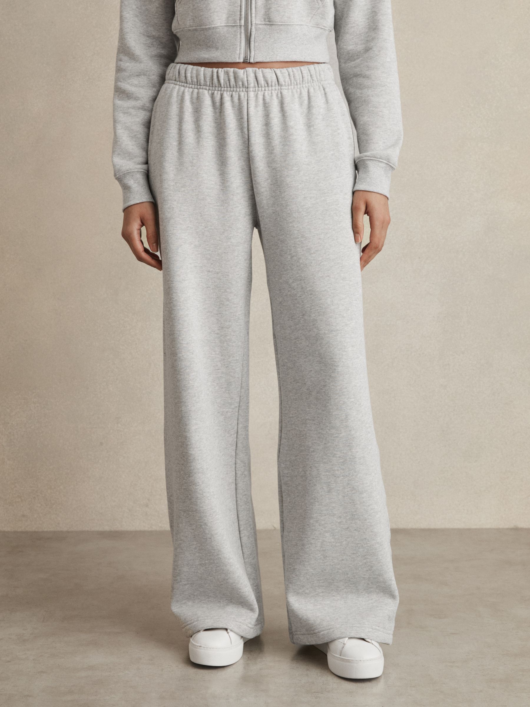 Wide-Leg Joggers in Heather Grey - Image 4 of 6