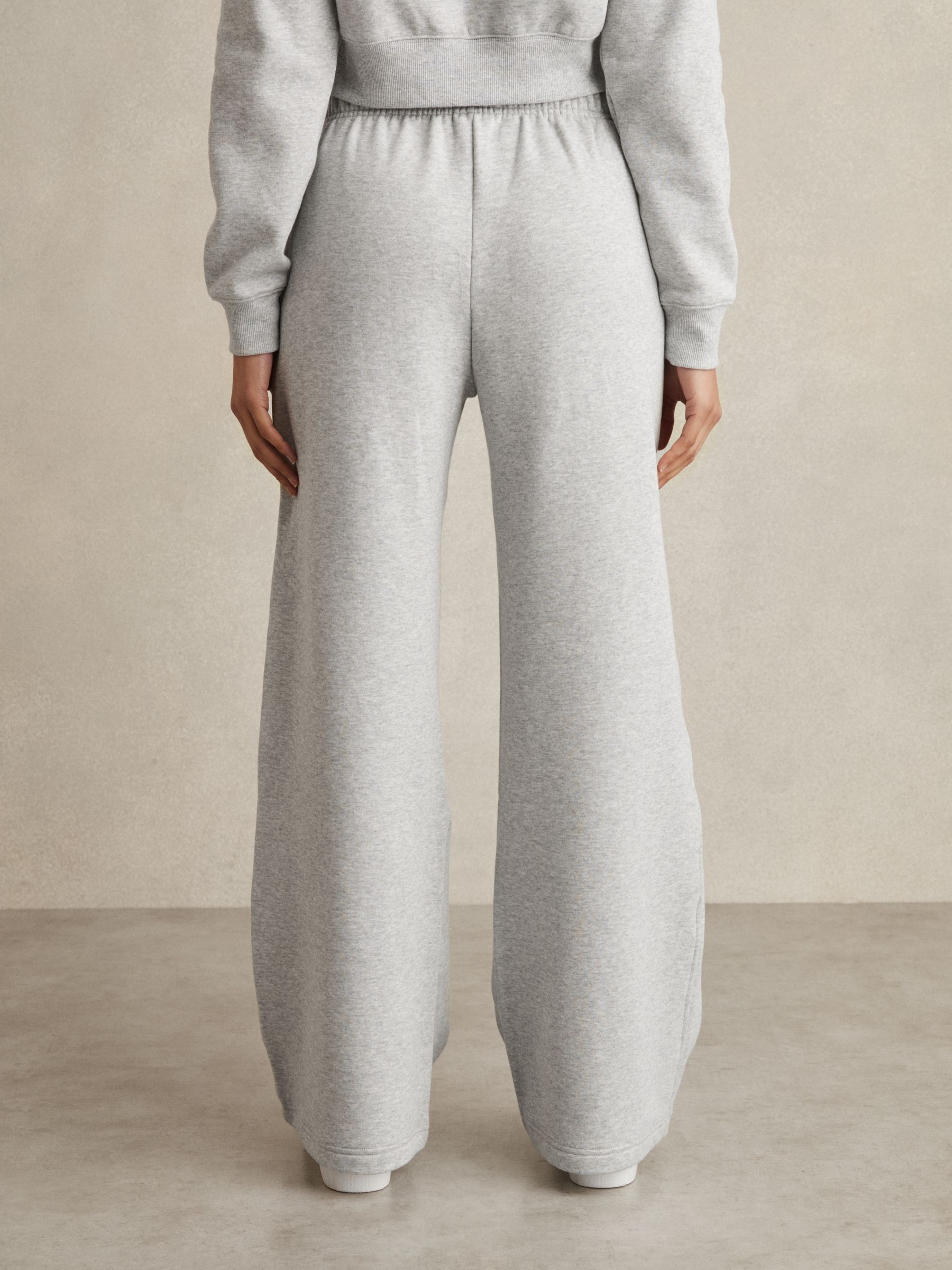 Wide-Leg Joggers in Heather Grey - Image 5 of 6