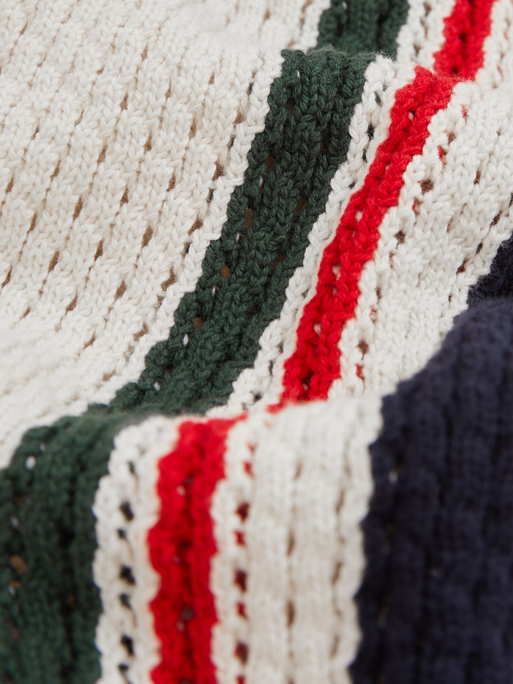 Organic-Cotton Open-Knit Track Joggers in White - Image 6 of 6