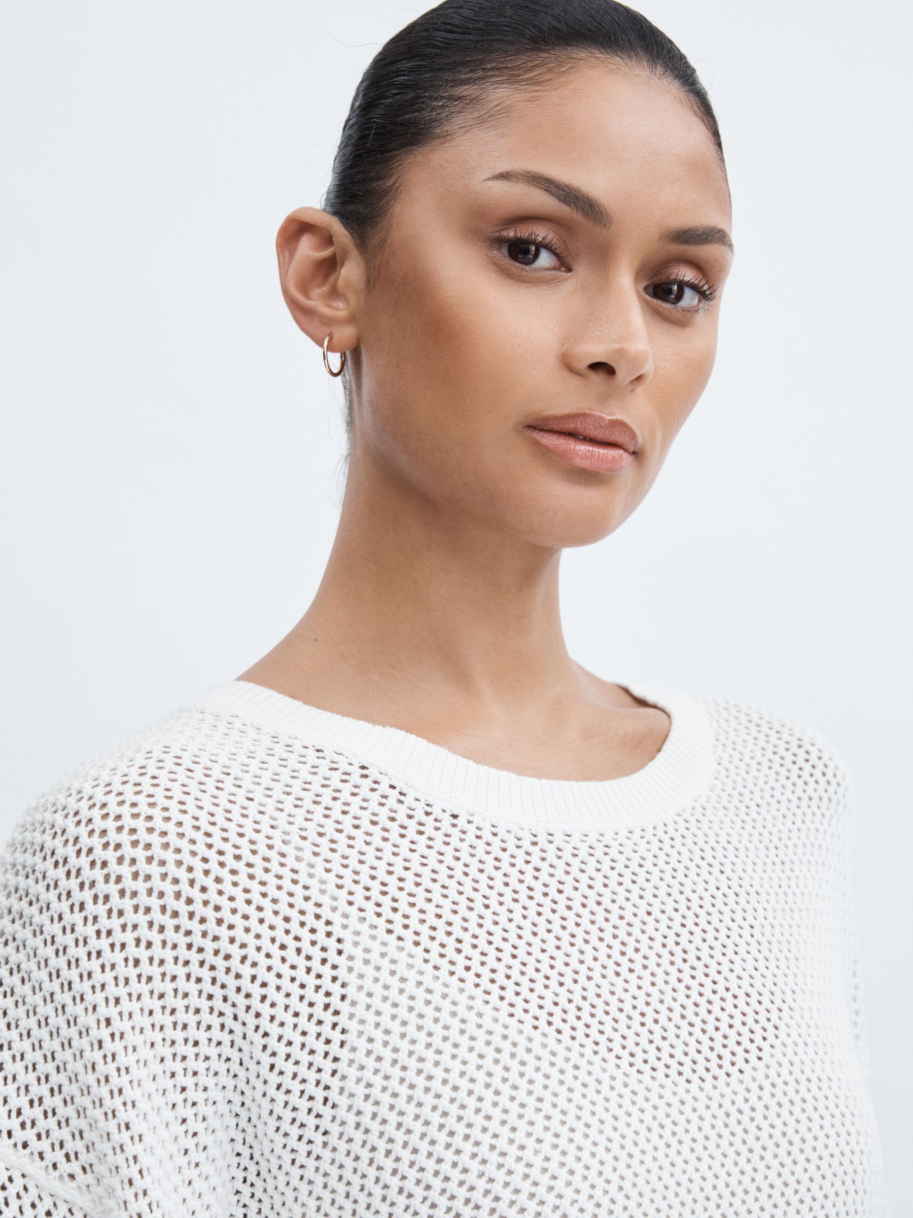The Upside 100% Organic Cotton Open Knit Jumper in Natural - Image 4 of 6
