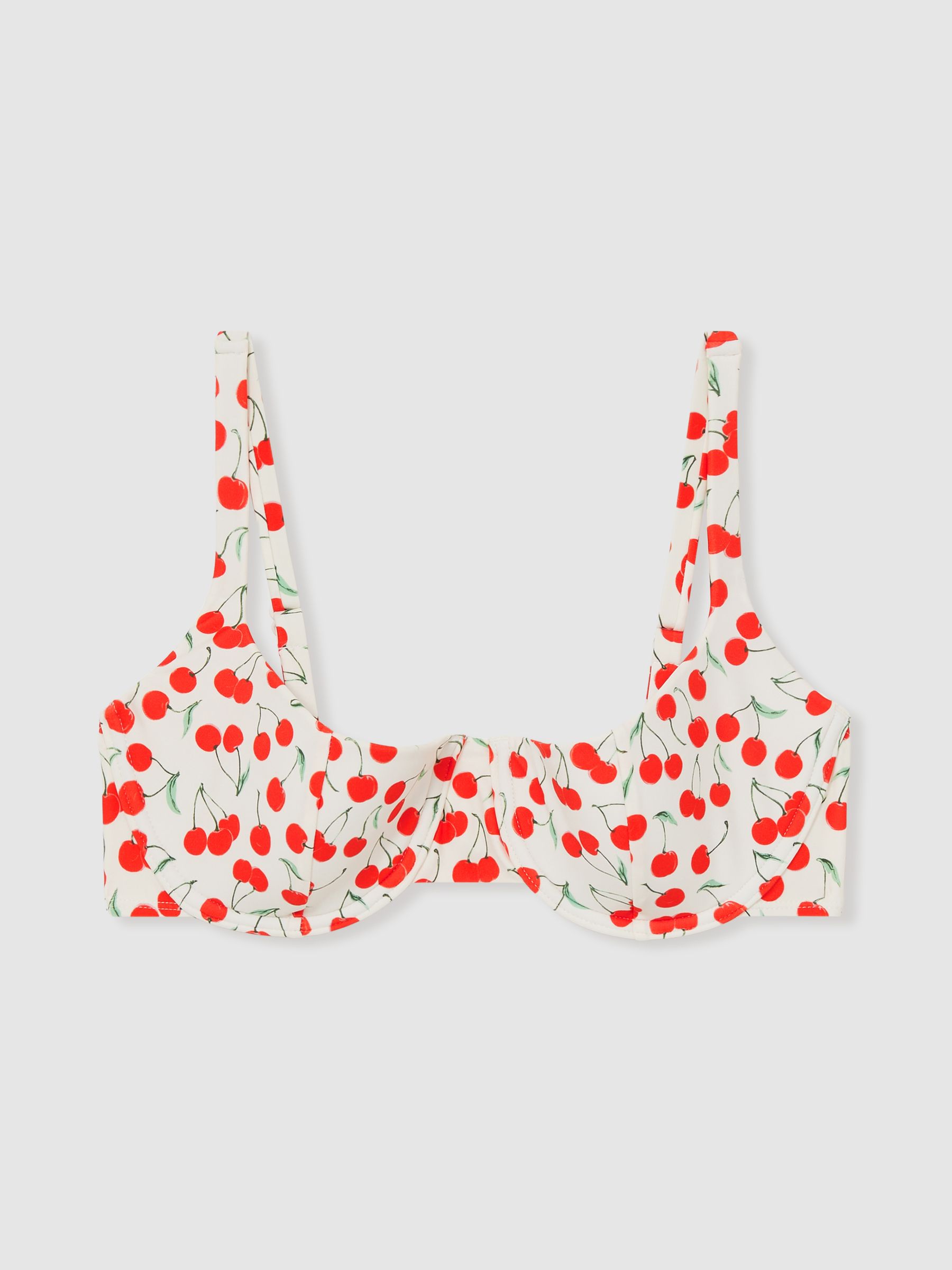 Balconette Bikini Top in Cherry - Image 2 of 6