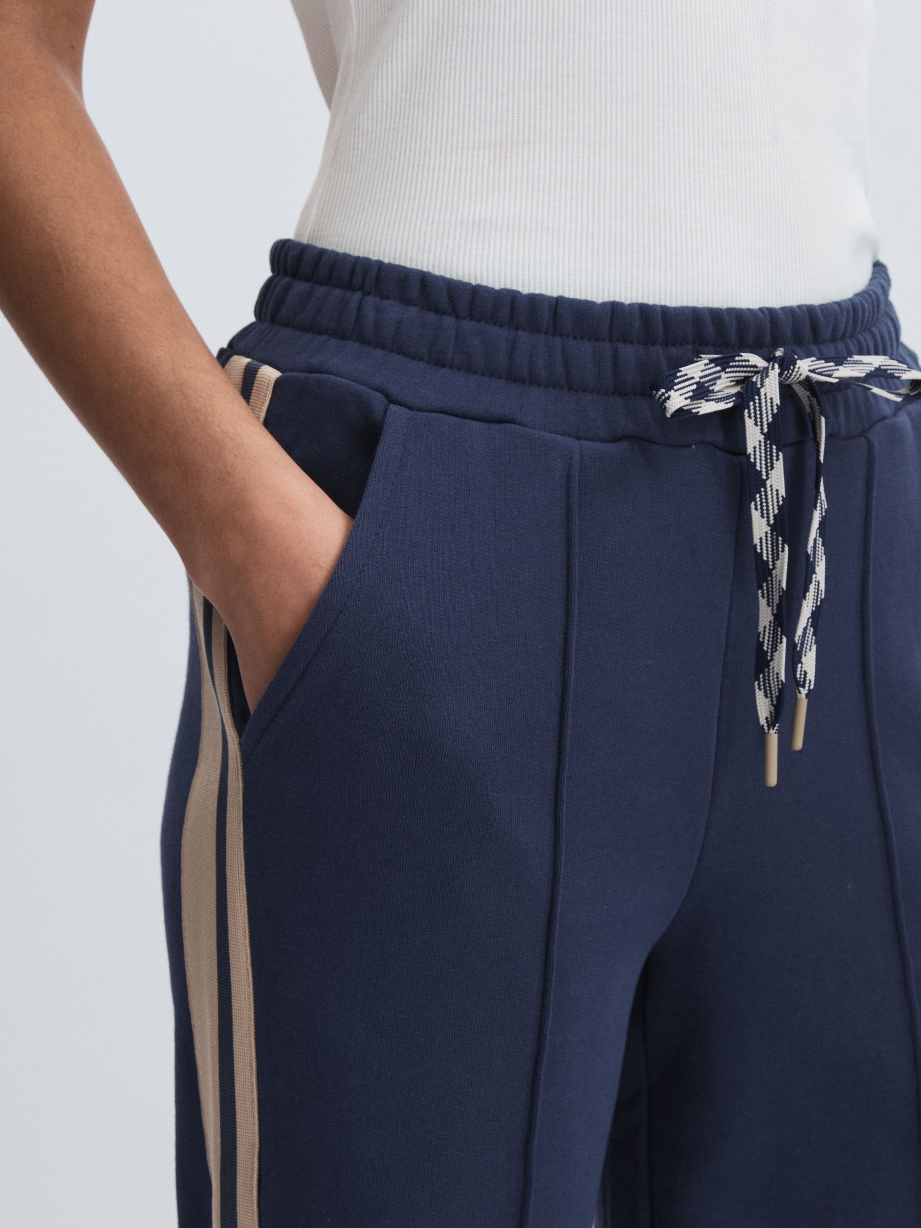 The Upside Organic-Cotton Track Joggers in Navy - Image 4 of 6