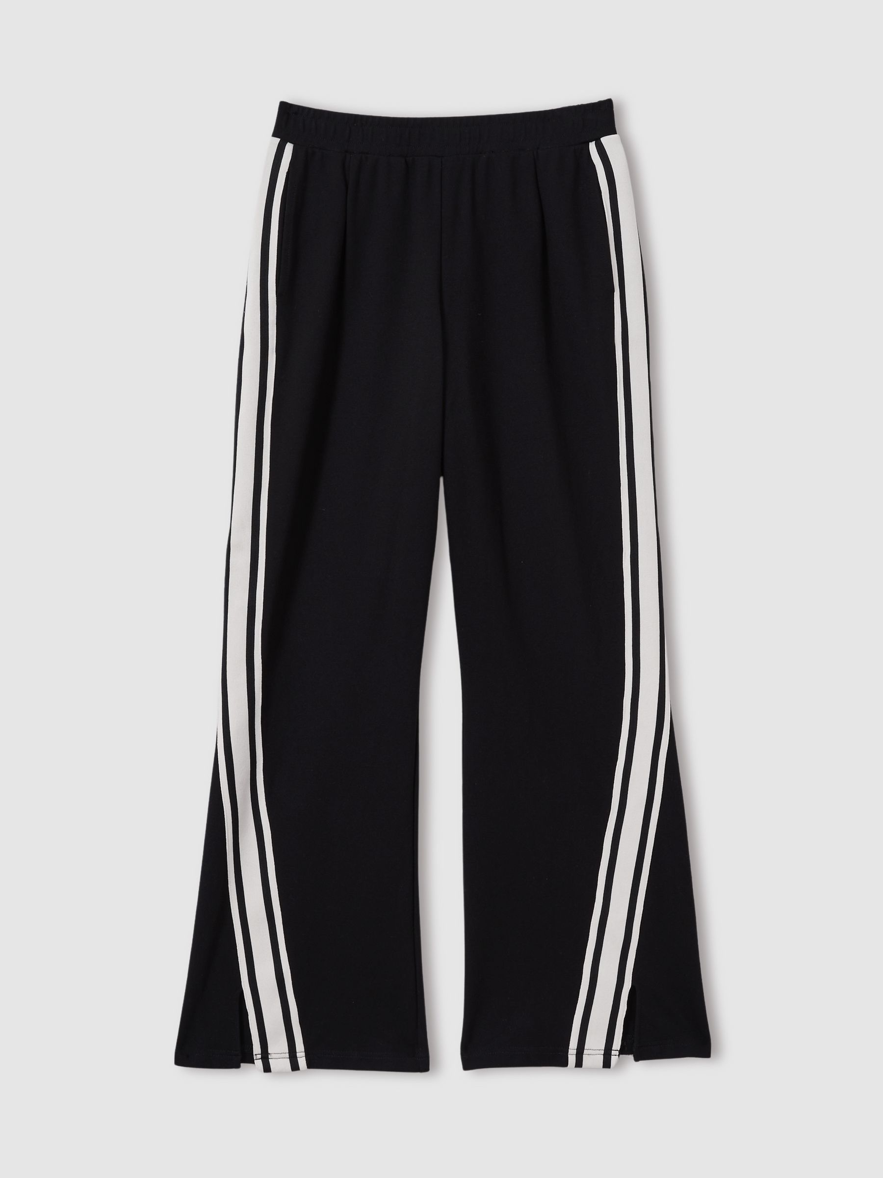 Flared Track Trousers in Black - Image 2 of 6