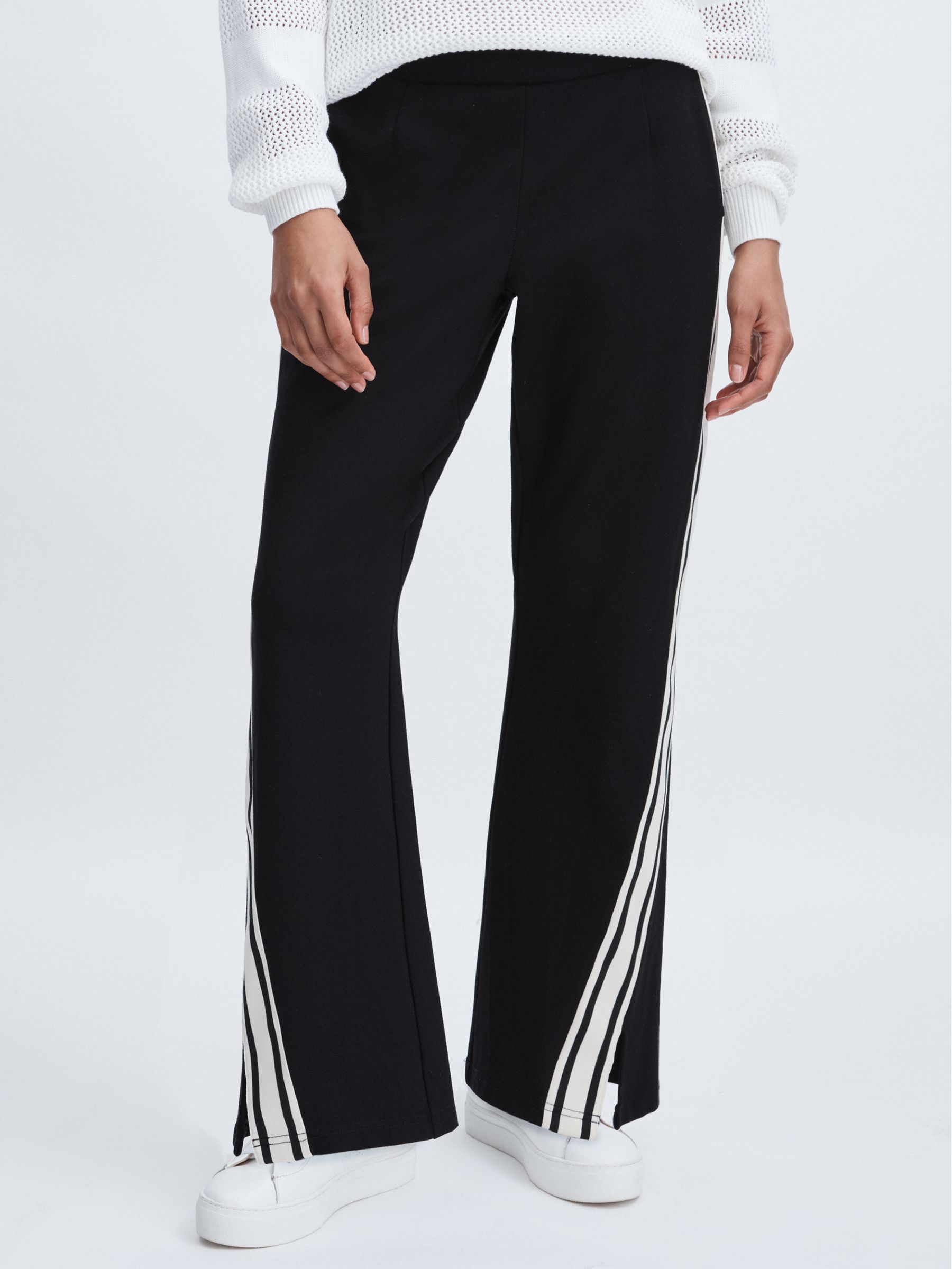 Flared Track Trousers in Black - Image 3 of 6