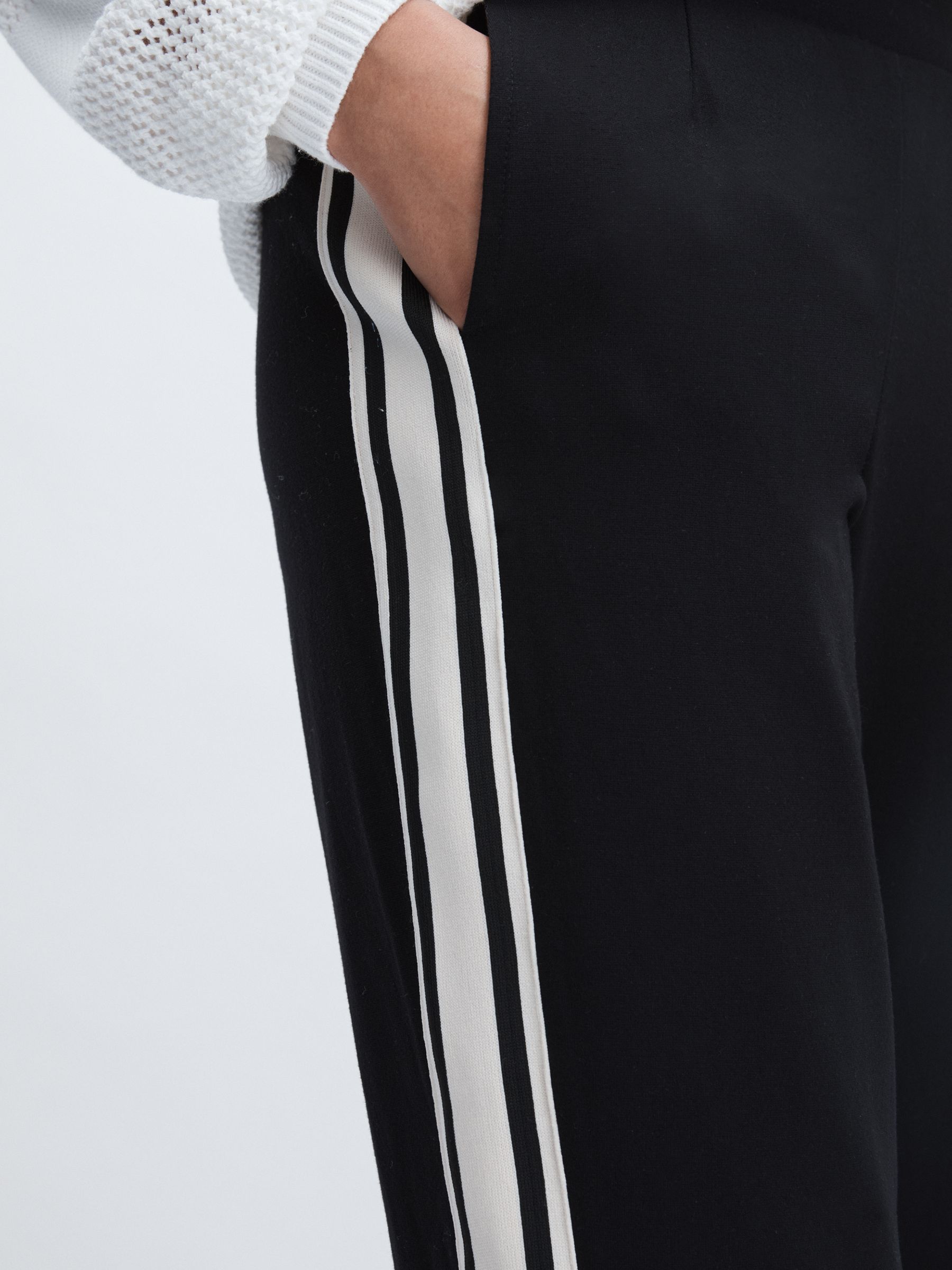 Flared Track Trousers in Black - Image 4 of 6