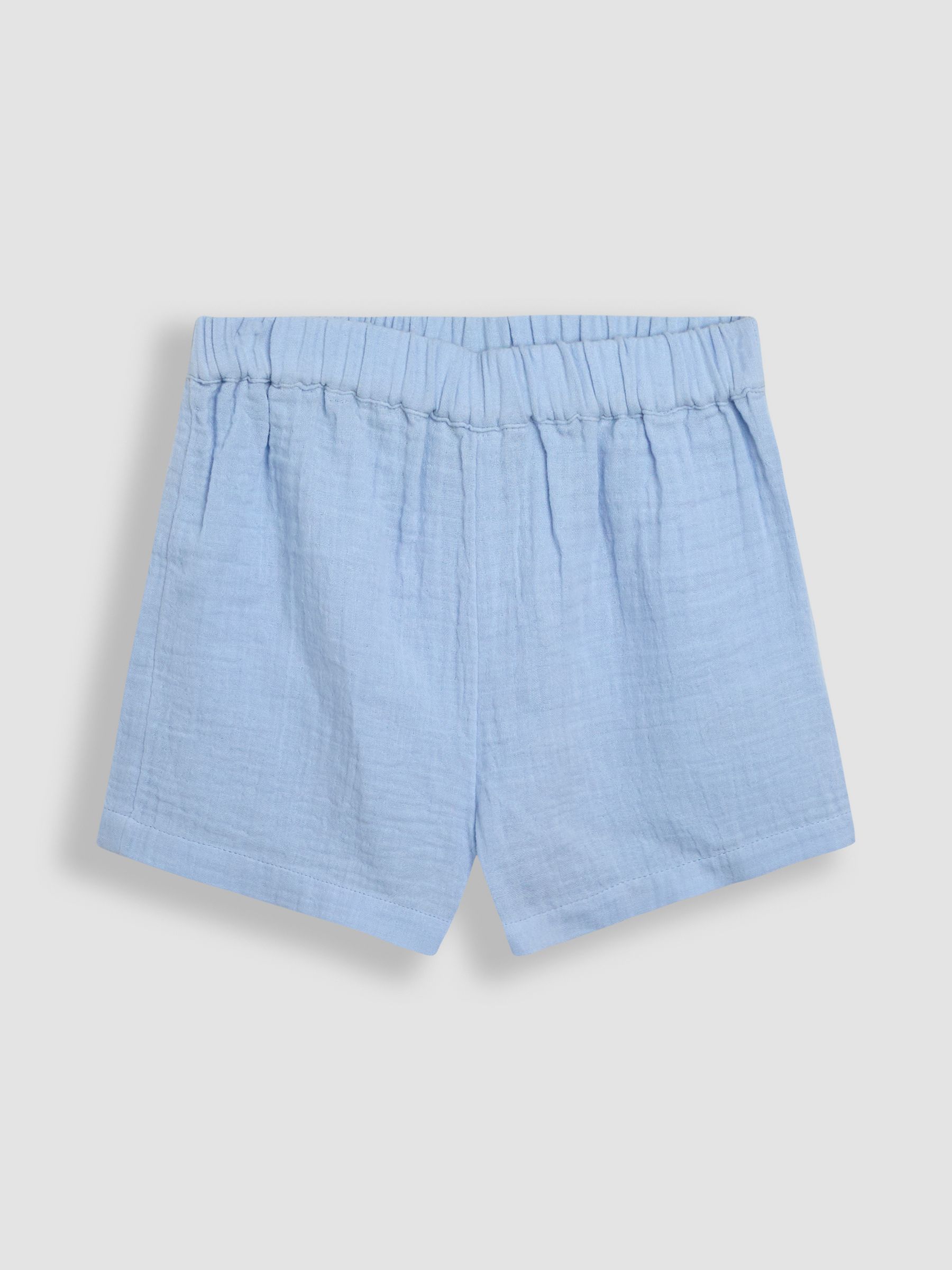 Blue Floral Crochet Cheesecloth Top and Shorts Set 2 Piece - Image 4 of 6