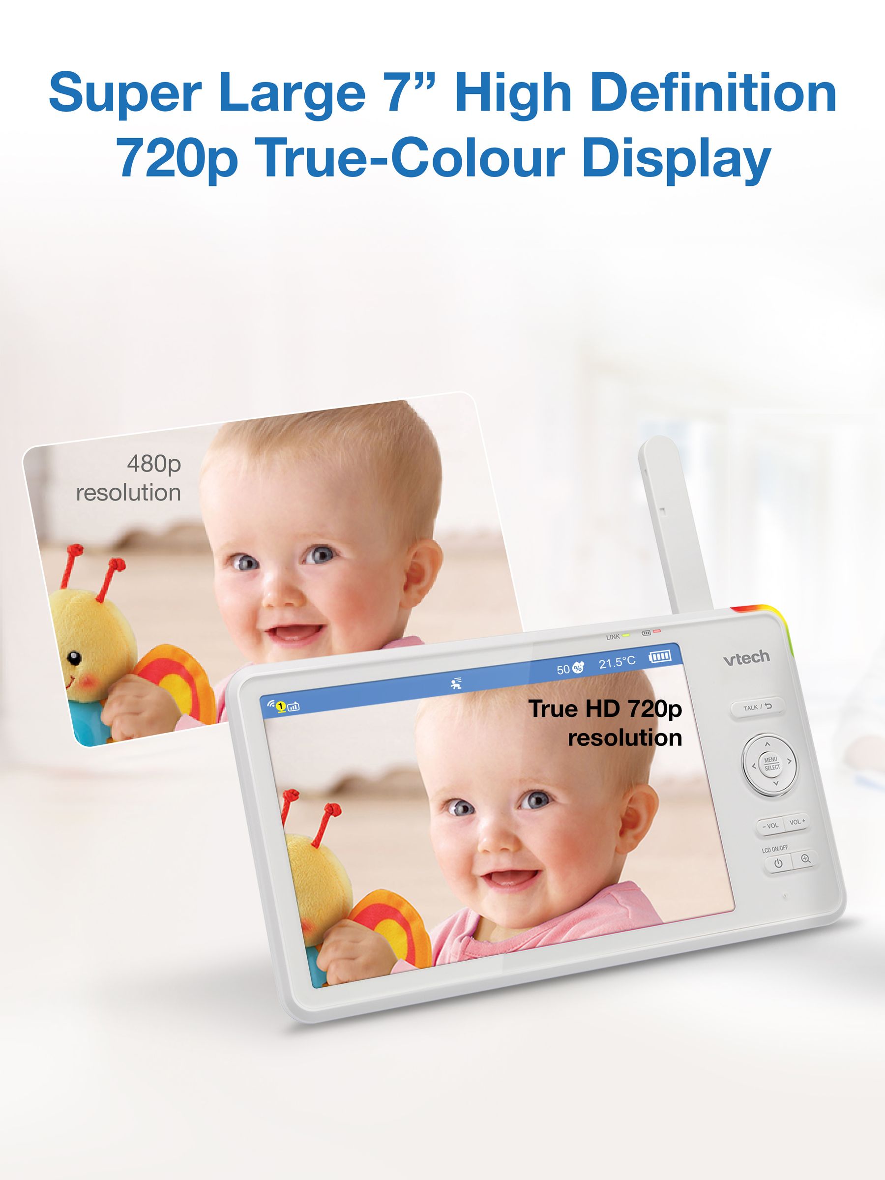 V-Tech RM7787HD 7" Full HD Over-The-Cot Monitor - Image 4 of 8