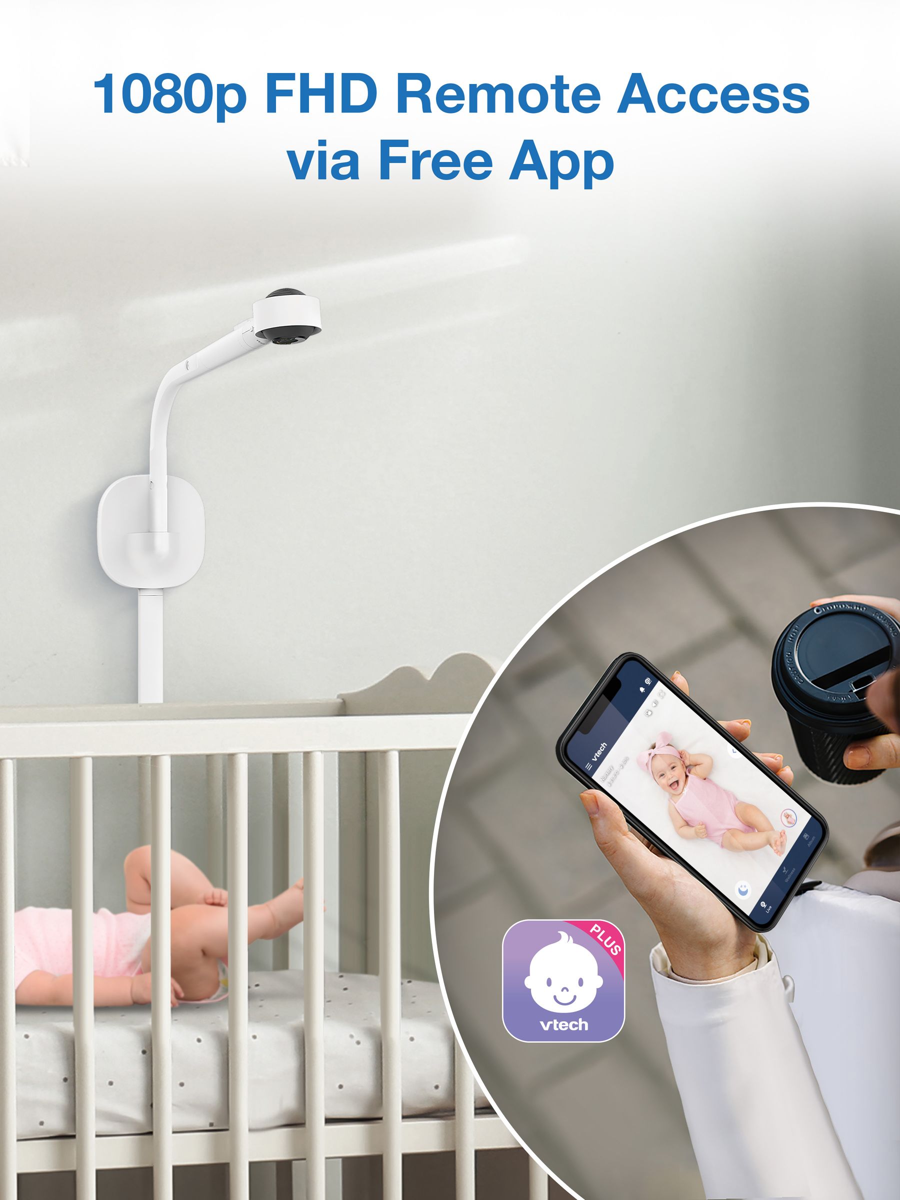 V-Tech RM7787HD 7" Full HD Over-The-Cot Monitor - Image 5 of 8
