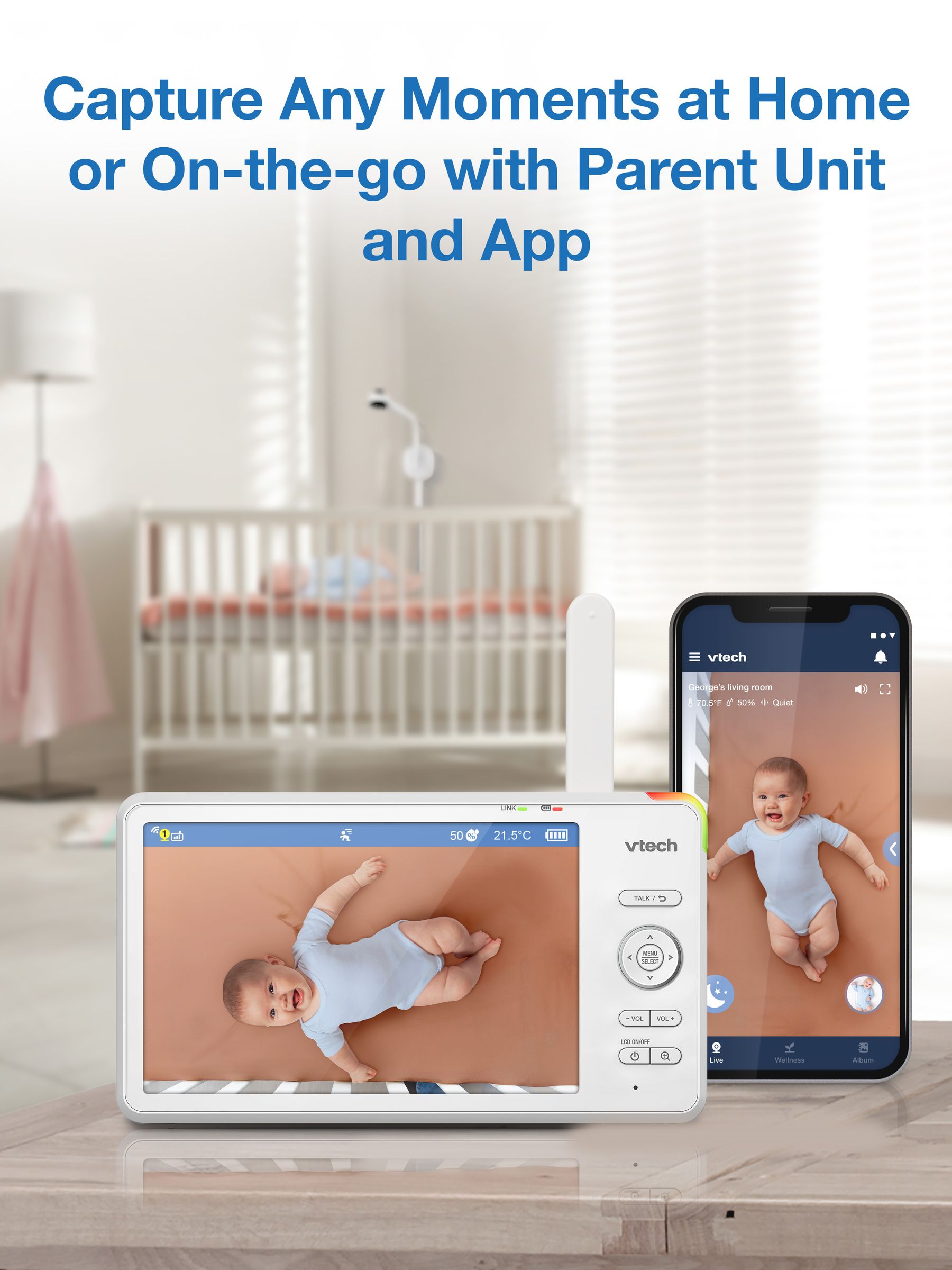 V-Tech RM7787HD 7" Full HD Over-The-Cot Monitor - Image 7 of 8