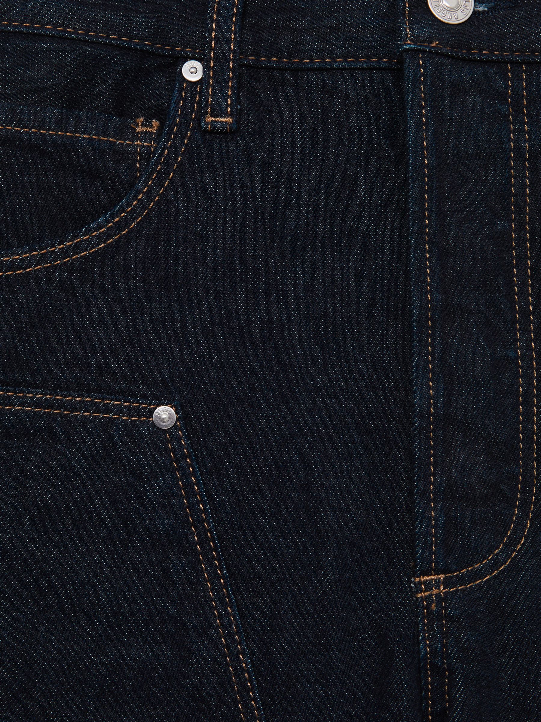 Paige Barrel-Leg Workwear Jeans in Black/Navy - Image 7 of 7