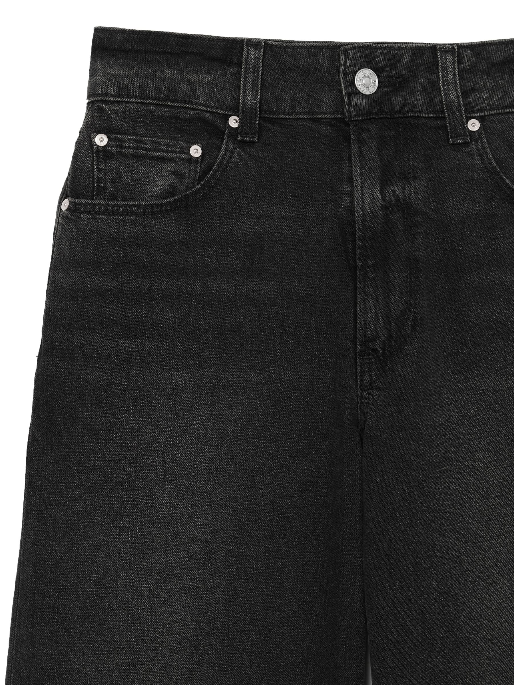 Paige Wide-Leg Cropped Jeans in Black - Image 8 of 8