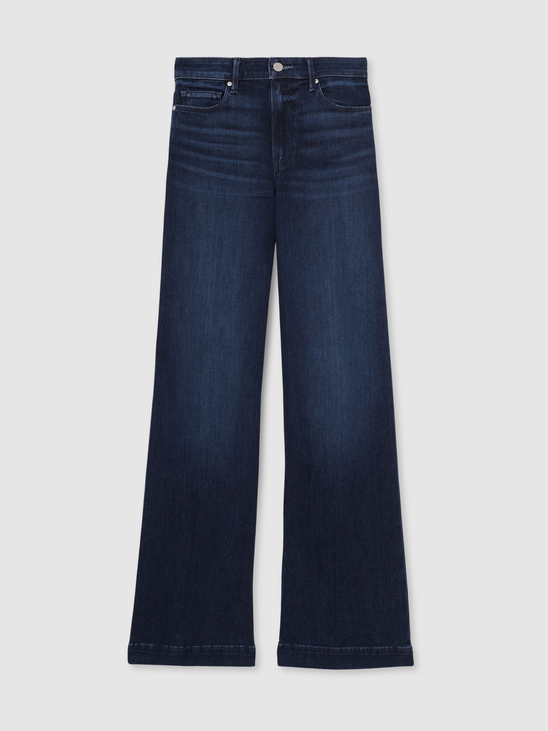 Paige 32” Wide-Leg Jeans in Navy Blue - Image 2 of 7