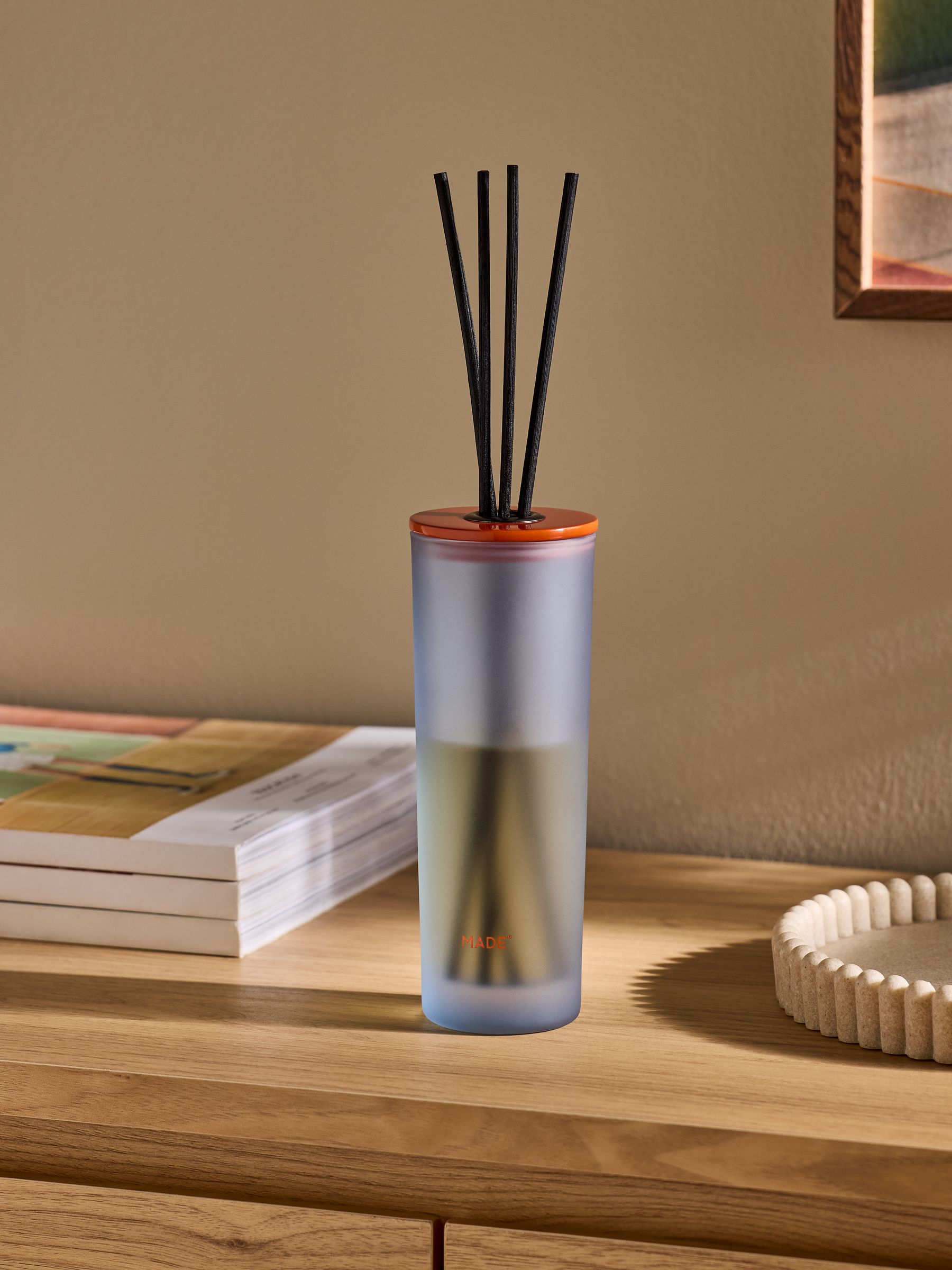 200ml Fragranced Reed Diffuser in Lavender and Cardamon - Image 1 of 5 200ml Fragranced Reed Diffuser in Lavender and Cardamon - Image 1 of 5