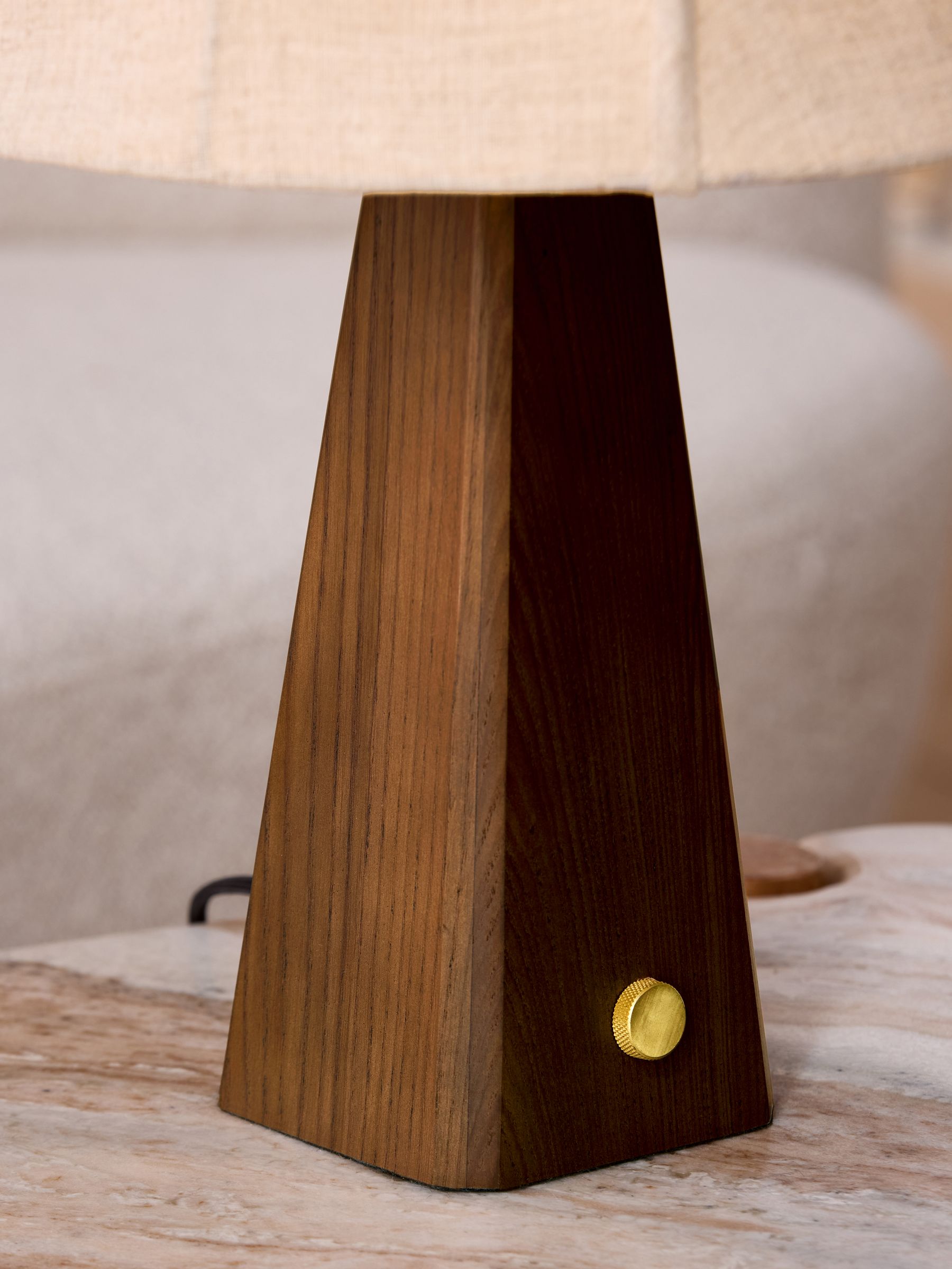 Benny Table Lamp in Dark Wood - Image 2 of 5 Benny Table Lamp in Dark Wood - Image 2 of 5