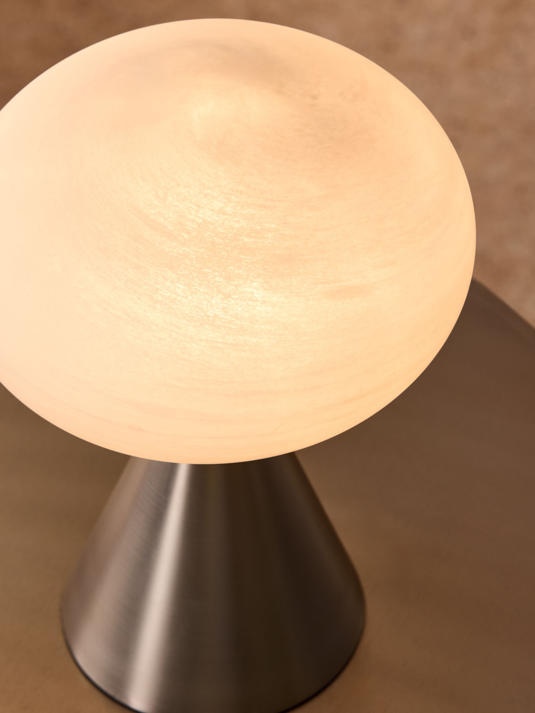 Caleb Table Lamp in Silver/Frosted - Image 3 of 7
