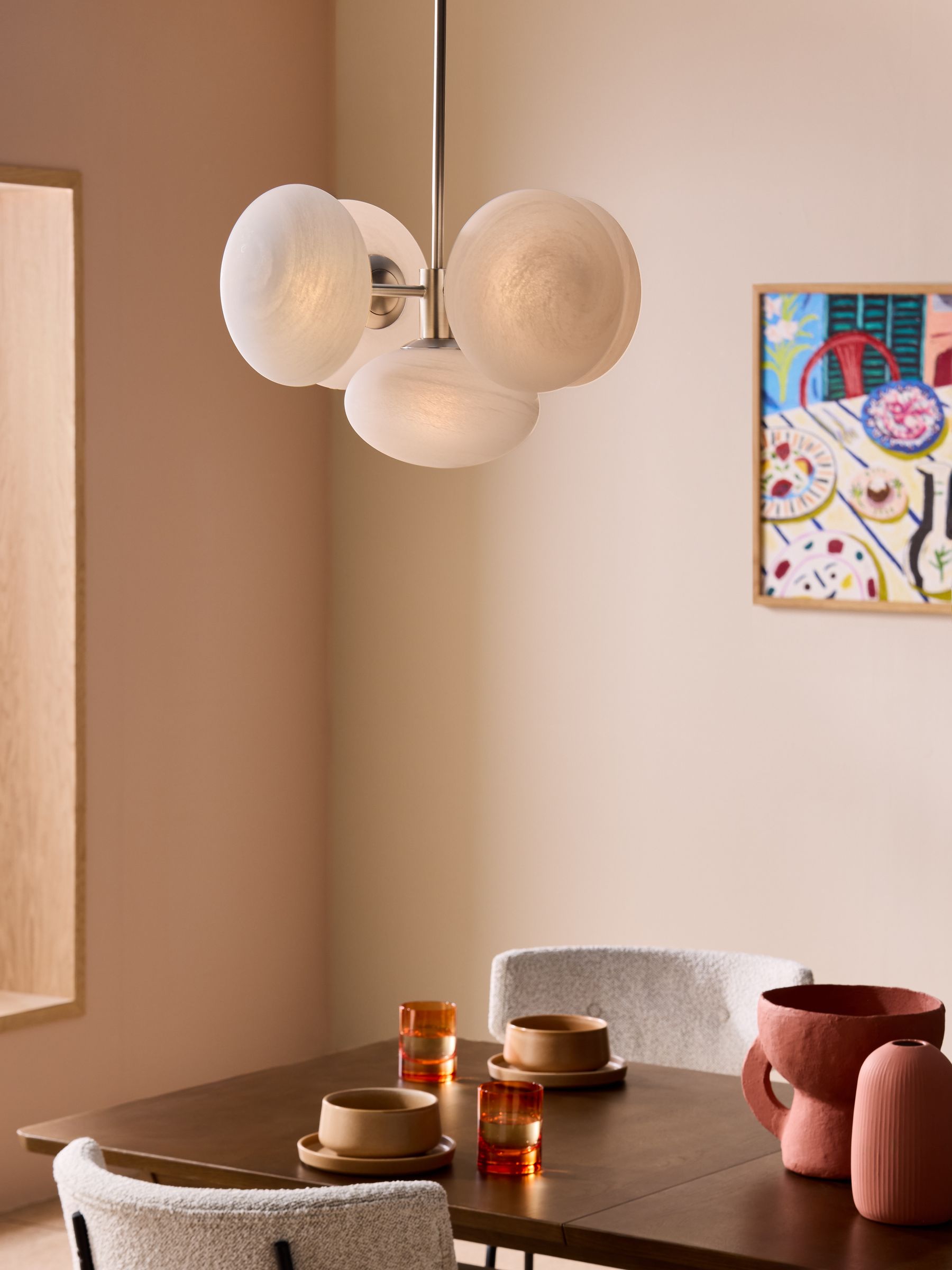 Caleb Pendant Light in Silver/Frosted - Image 1 of 7