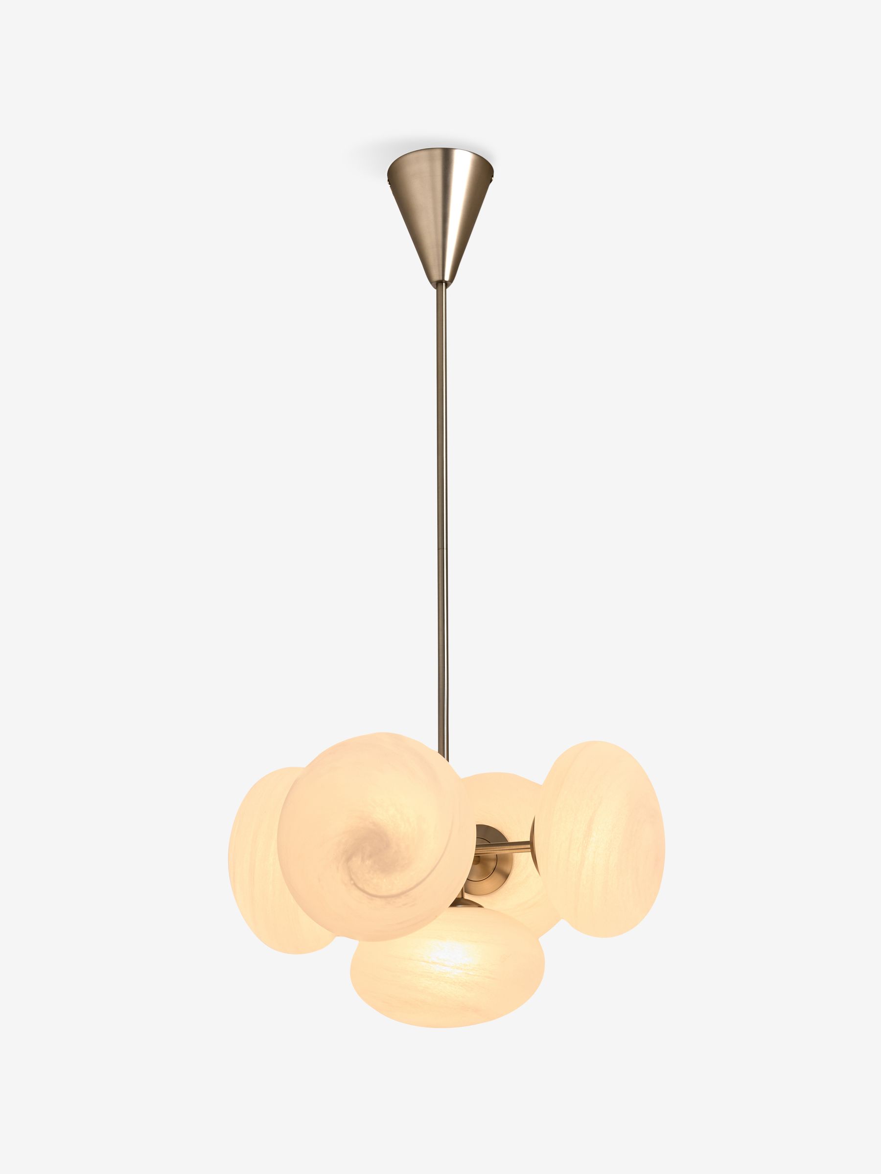 Caleb Pendant Light in Silver/Frosted - Image 6 of 7